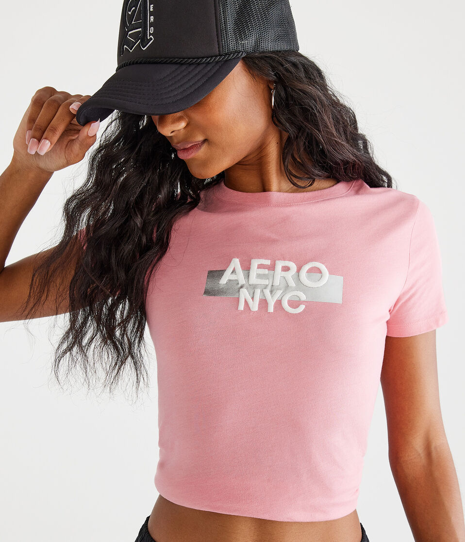 Aero NYC Box Logo Foil Graphic Tee