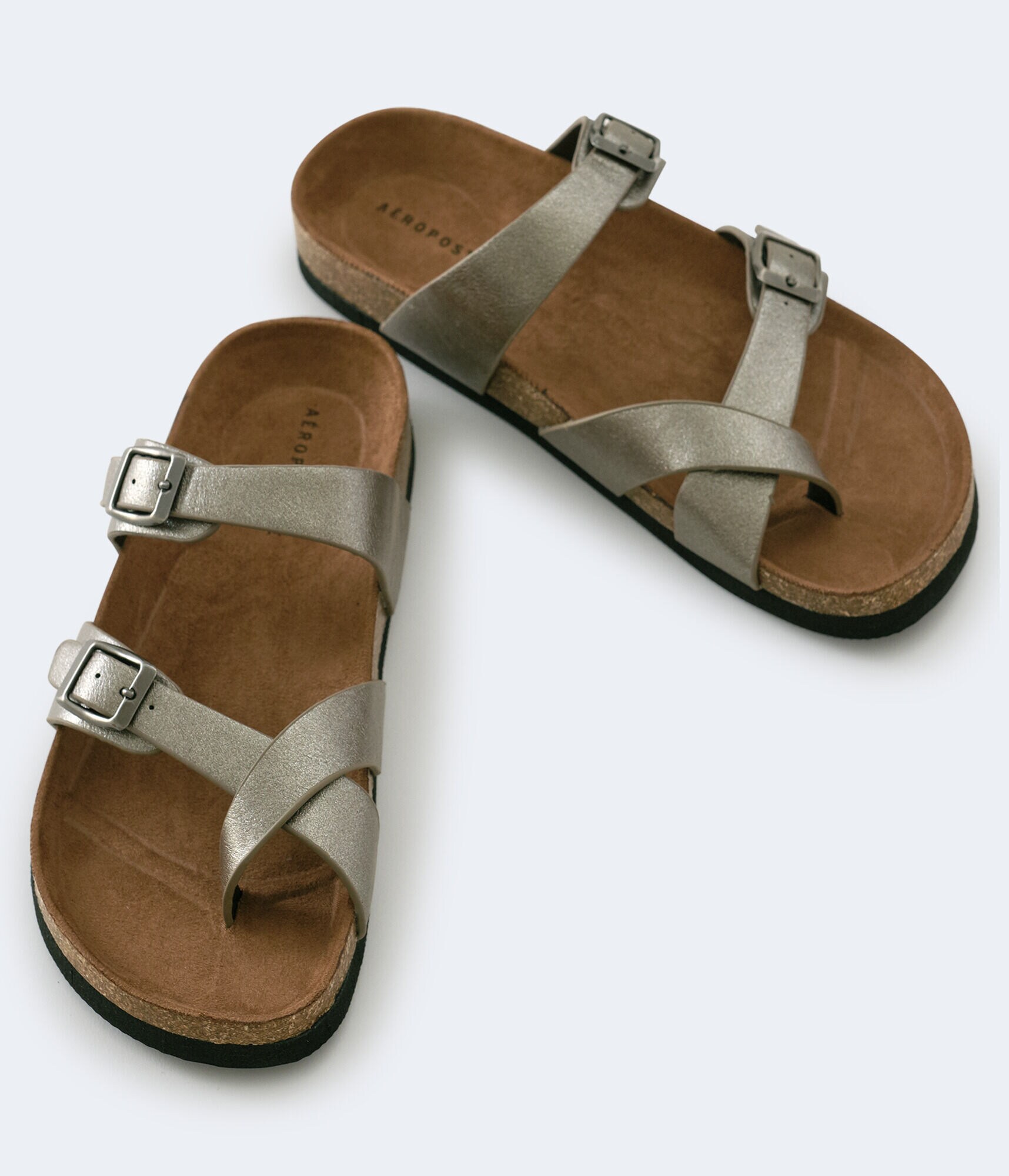 Crisscross-Strap Cork Sandal