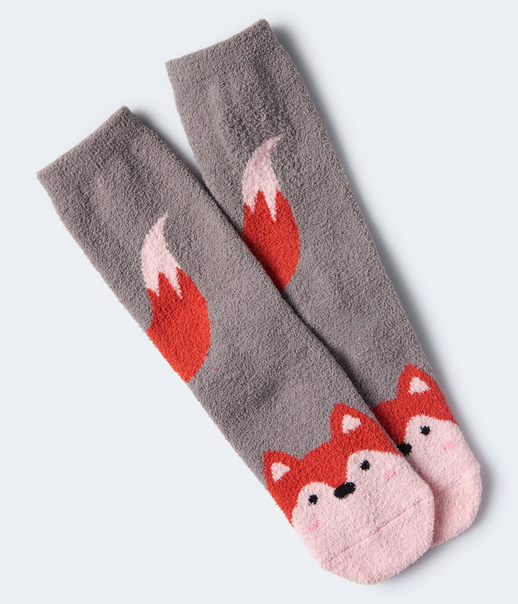 Foxy Fuzzy Crew Socks***