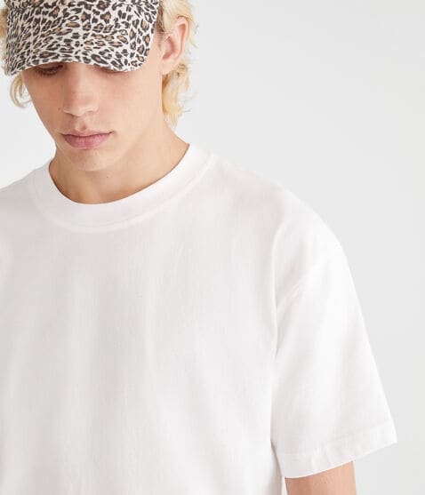 Washed Boxy Fit Crew Tee Washed Boxy Fit Crew Tee