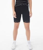 Lace-Trim Lounge Bike Shorts