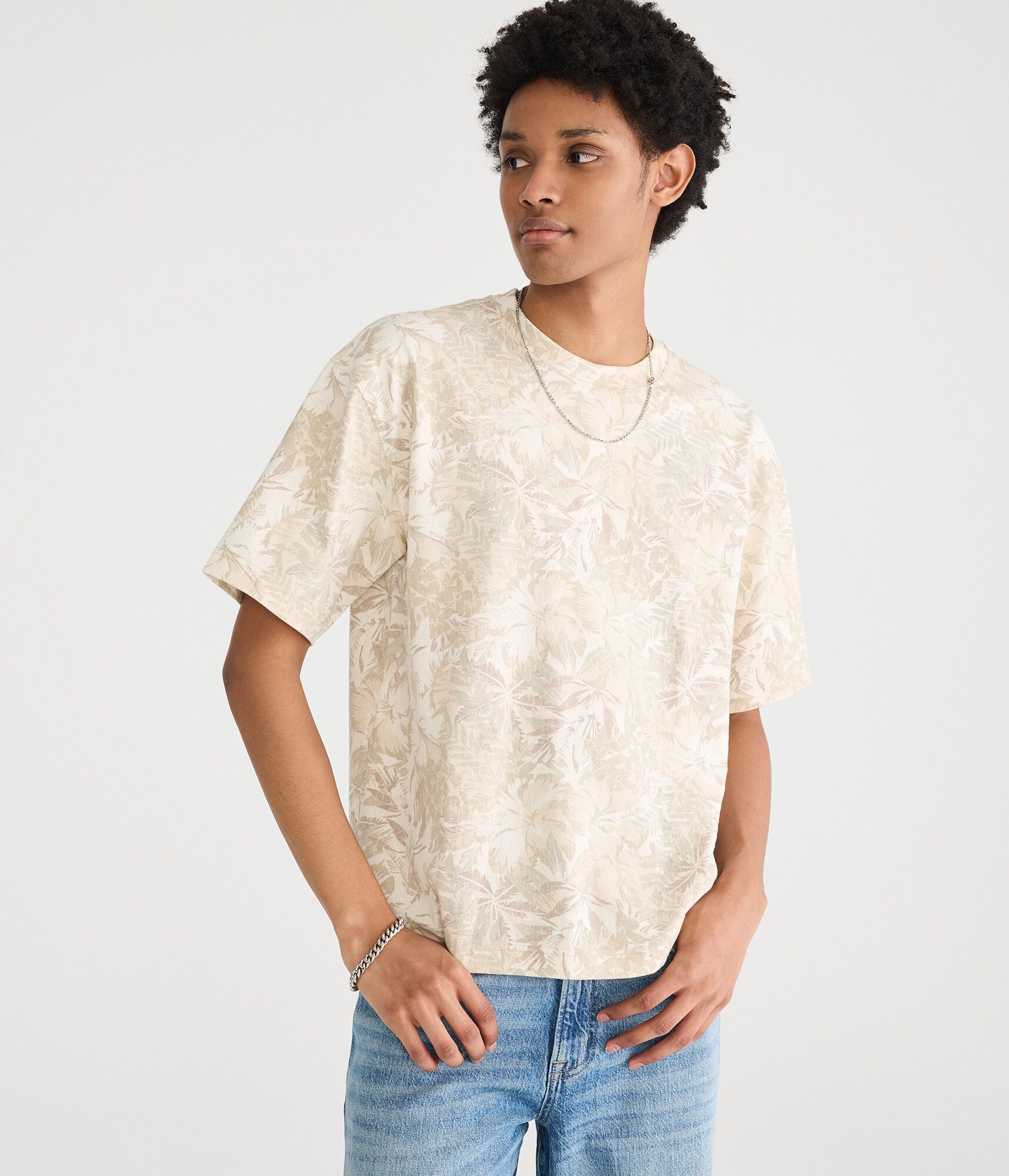 Floral Camo Heavyweight Crew Tee