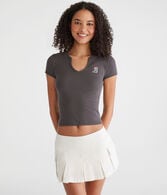 Seriously Soft Tulip Boots Notch-Neck Graphic Baby Tee