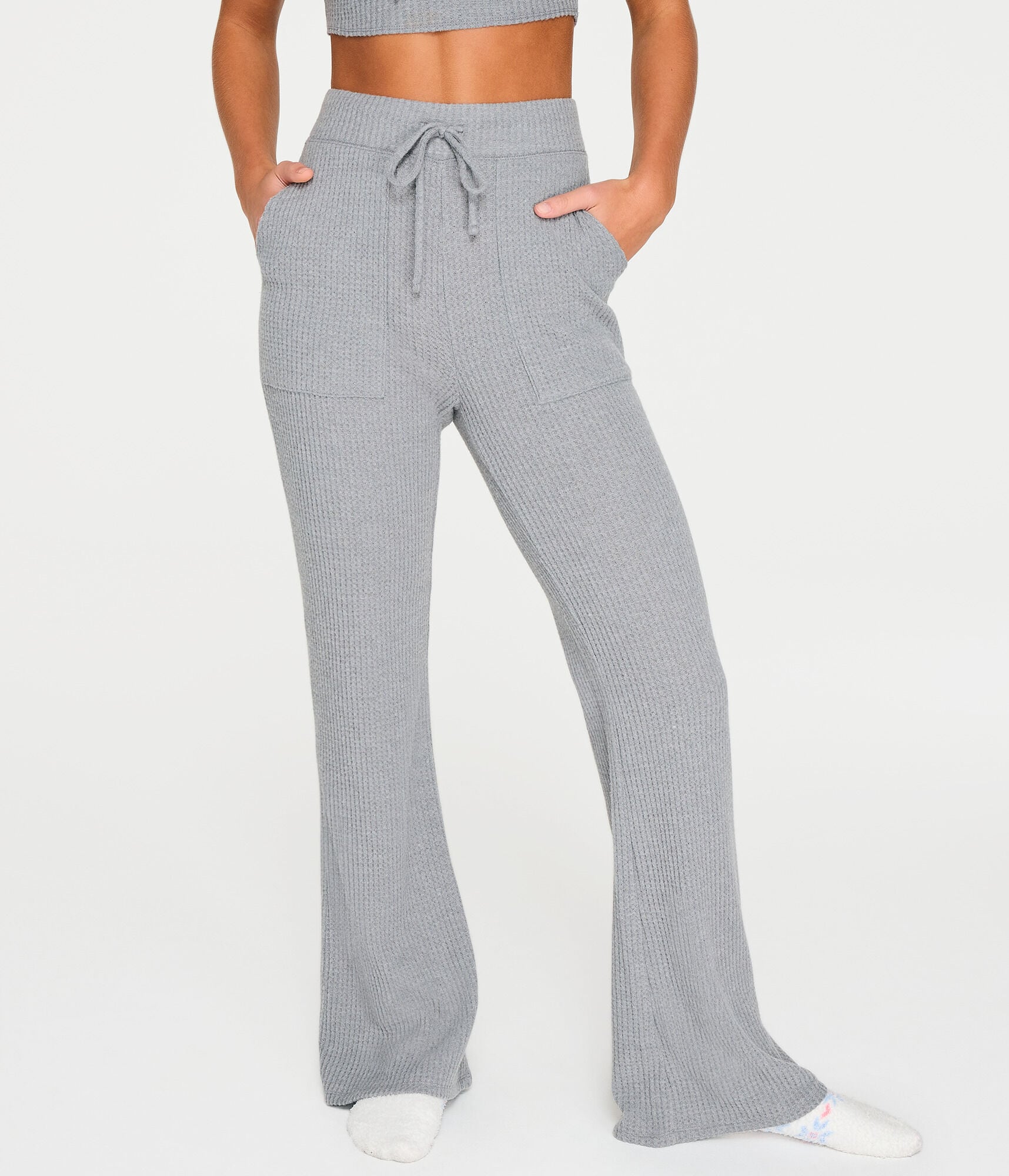 Waffle High-Rise Sleep Pants