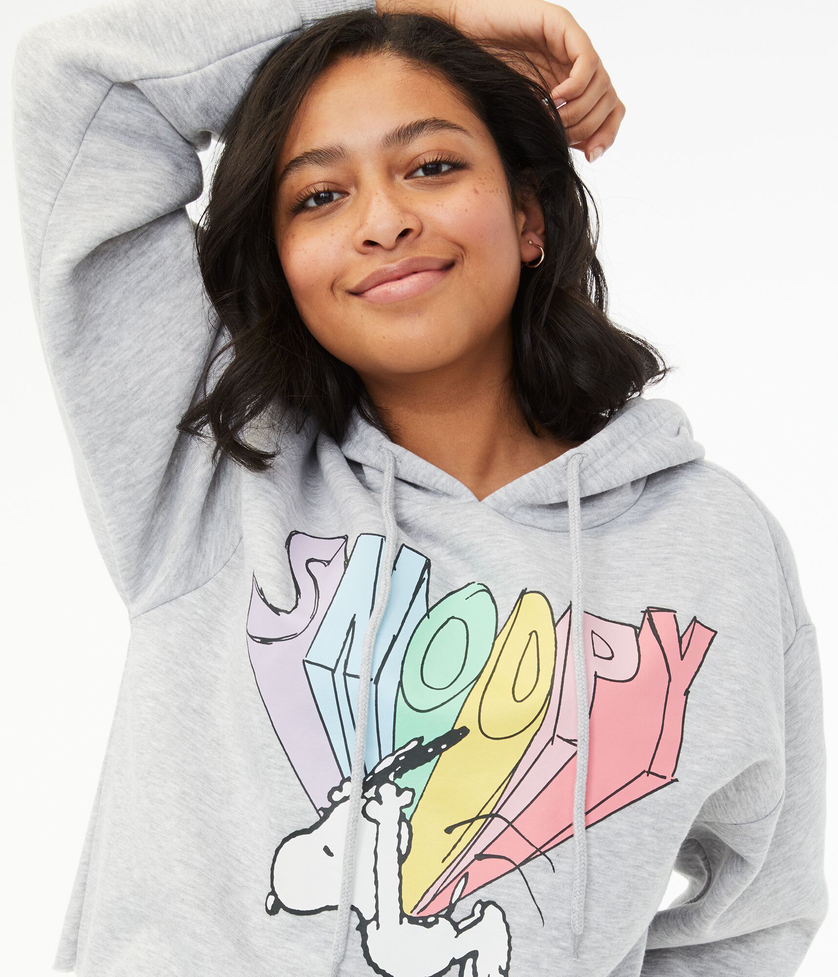 Super Snoopy Cropped Pullover Hoodie