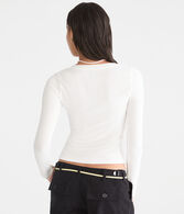 Long Sleeve Seriously Soft Ribbed V-Neck Baby Tee