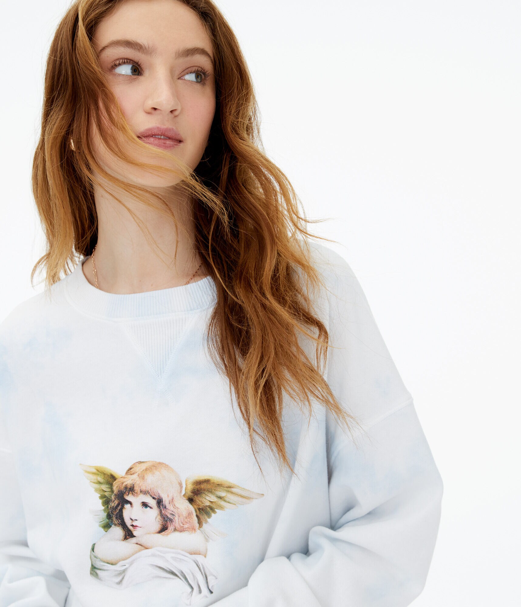 Cherub Tie-Dye Oversized Crew Sweatshirt
