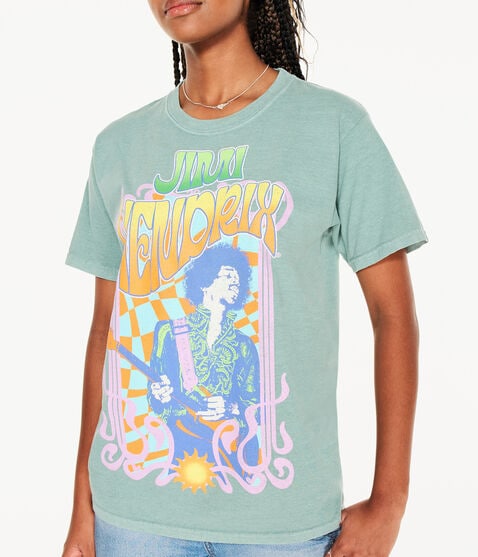 Jimi Hendrix Boyfriend Graphic Tee Jimi Hendrix Boyfriend Graphic Tee