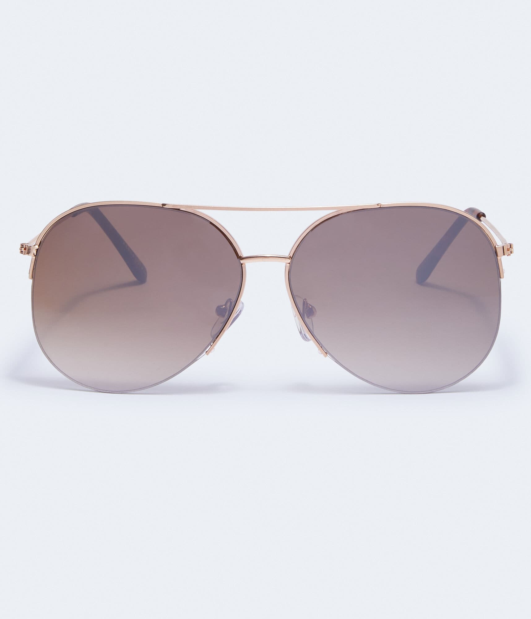 Large Rimless Aviator Sunglasses