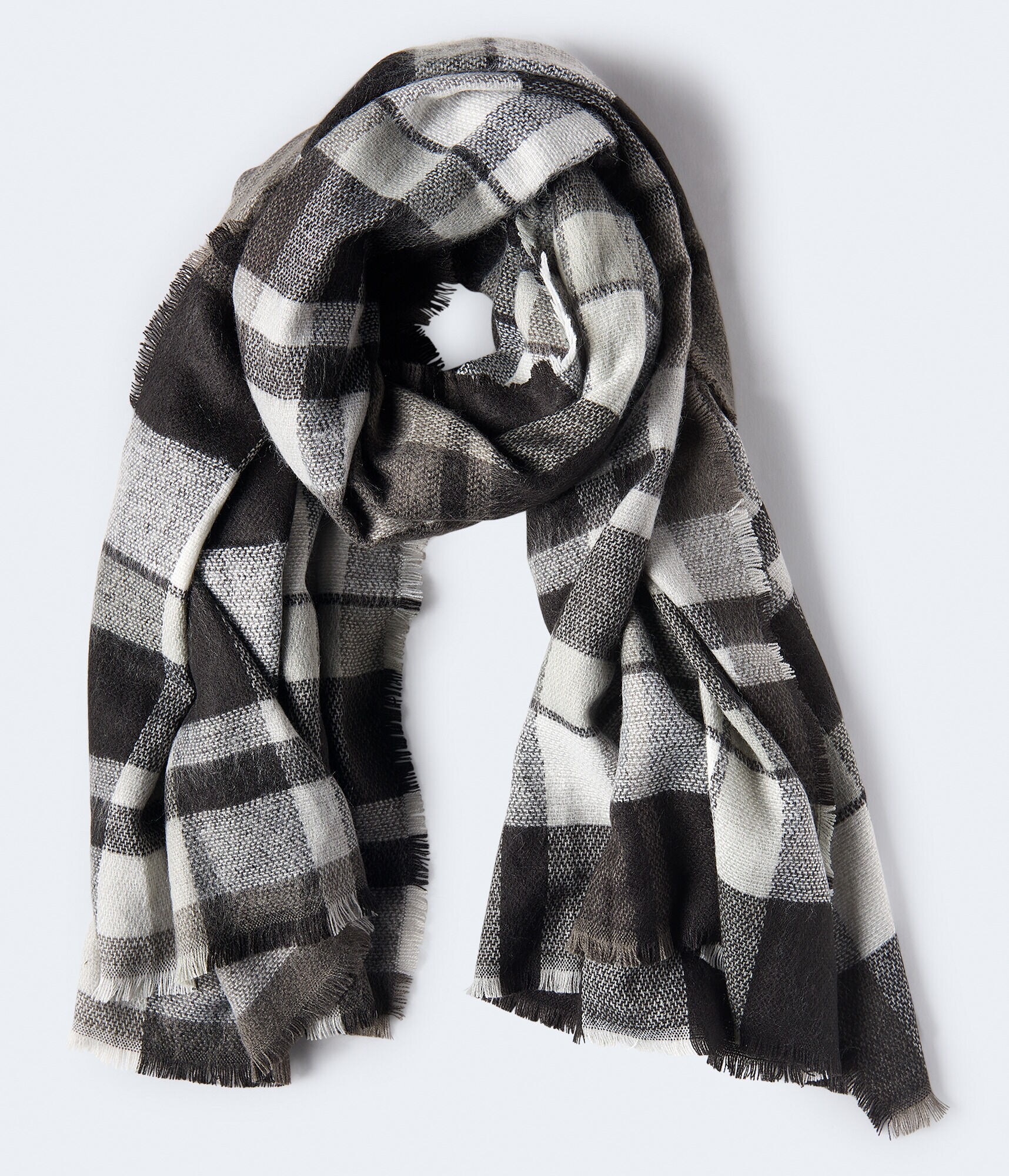 Plaid Woven Blanket Scarf