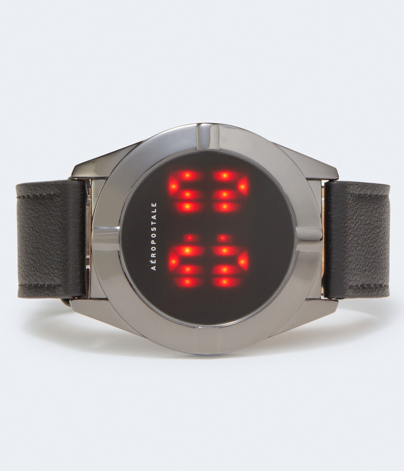 Faux Leather Digital Watch With Extra Strap