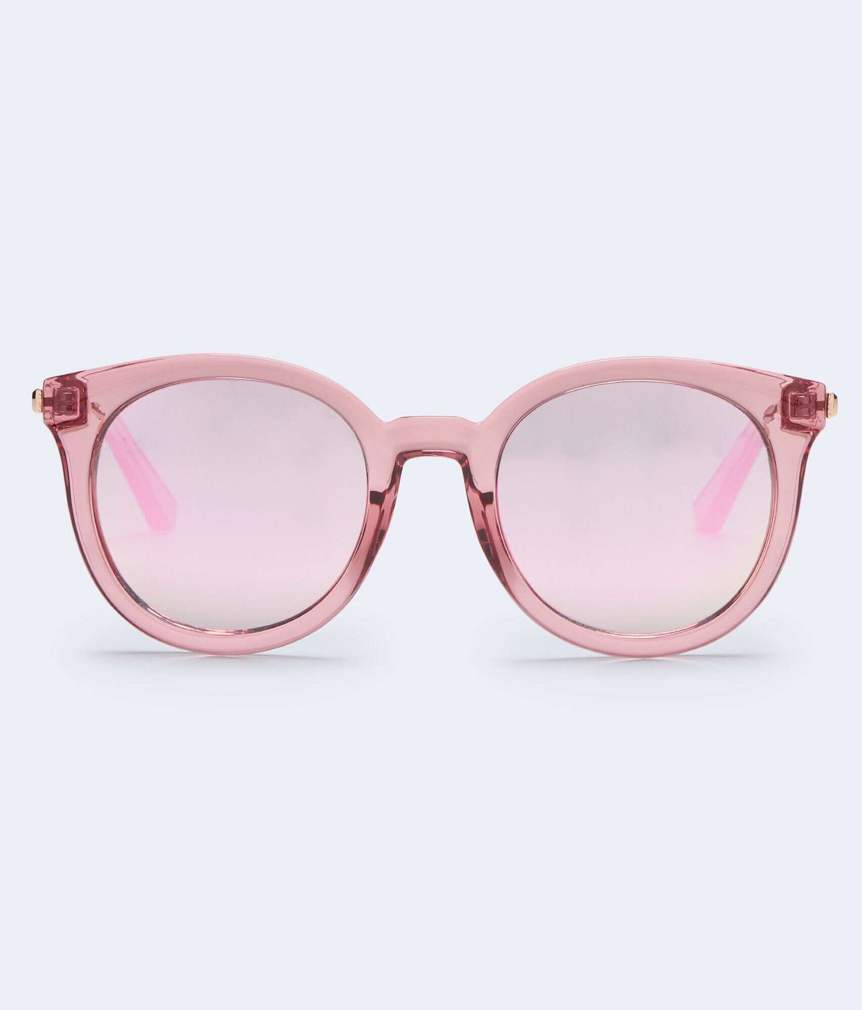 Translucent Round Mirrored Sunglasses
