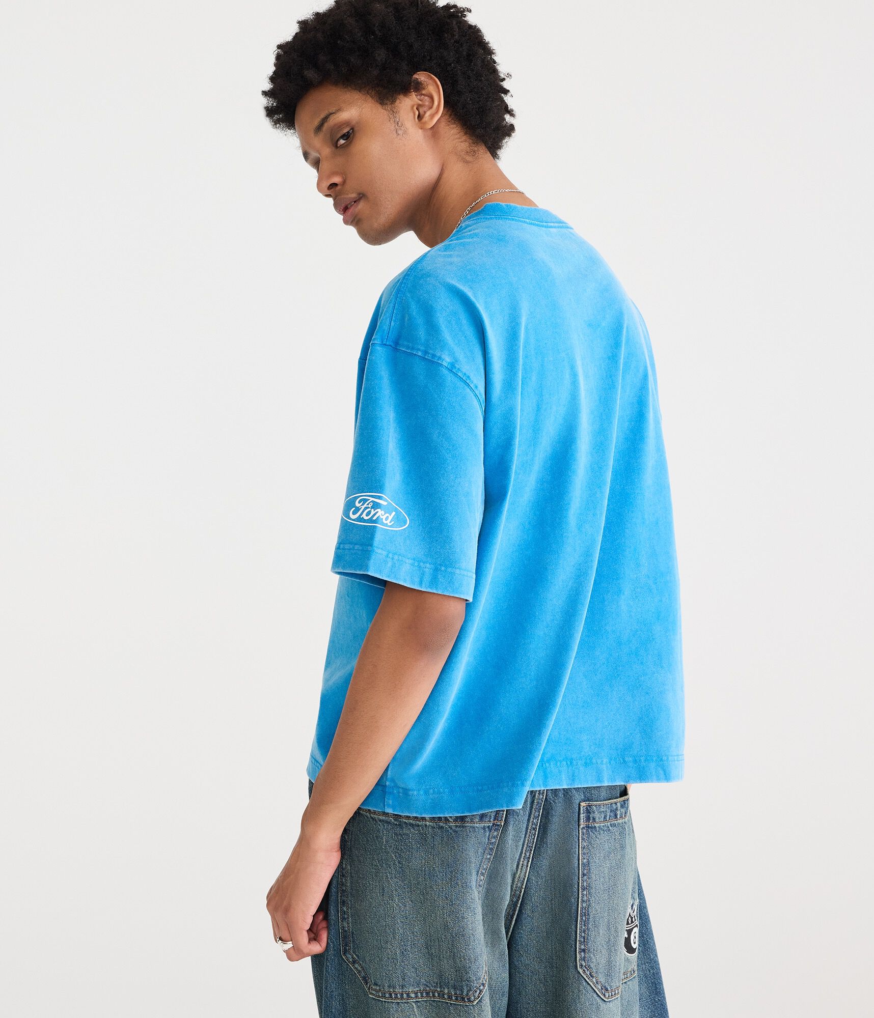 Ford Motor Co V-Neck Relaxed Graphic Tee