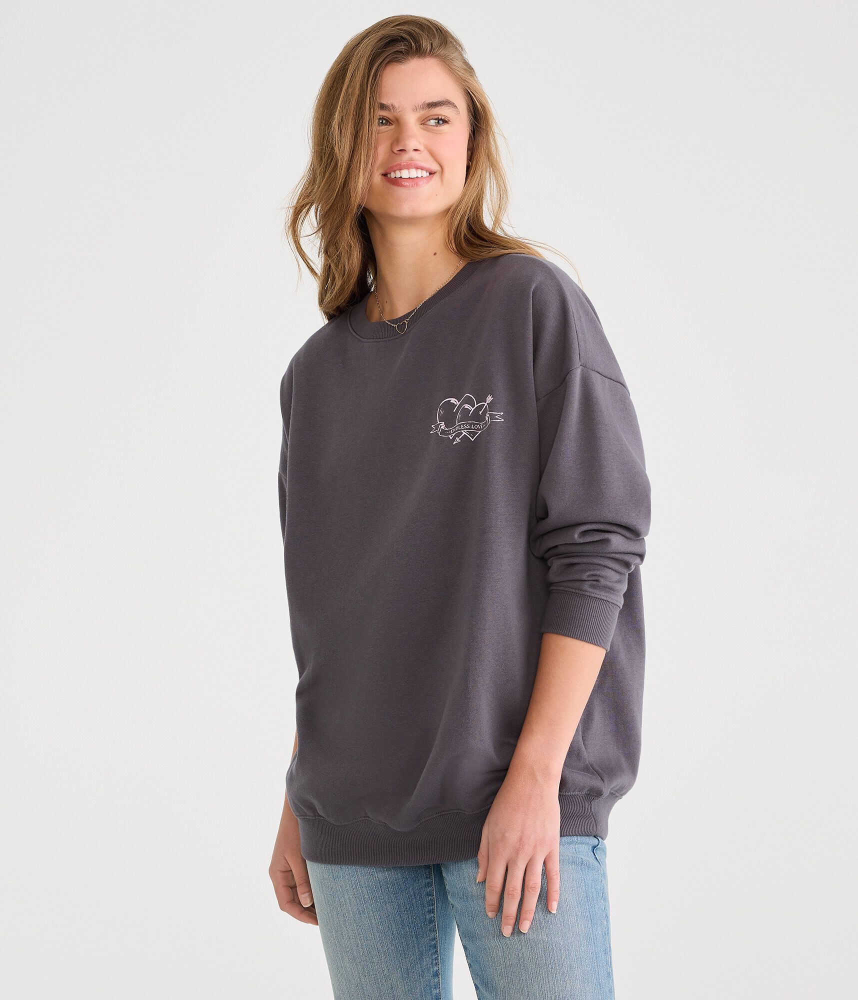 Cloud Soft Endless Love Crew Sweatshirt