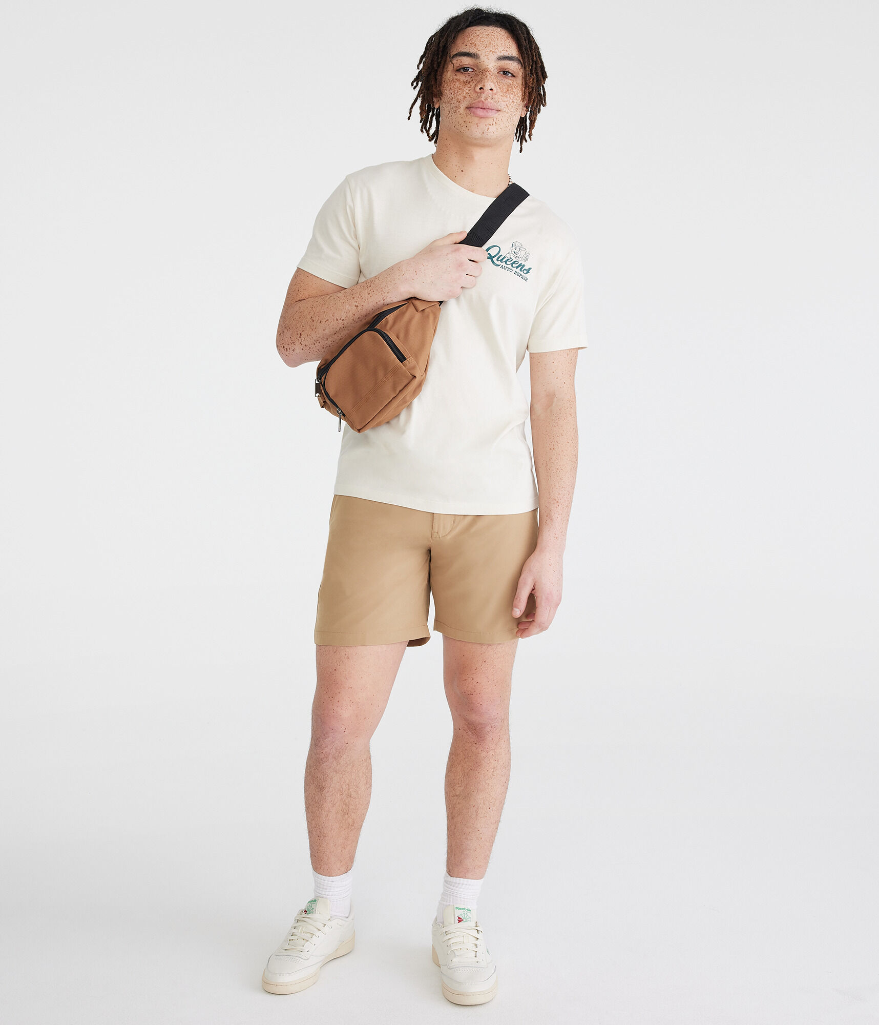 Hybrid Flat-Front Shorts 7"