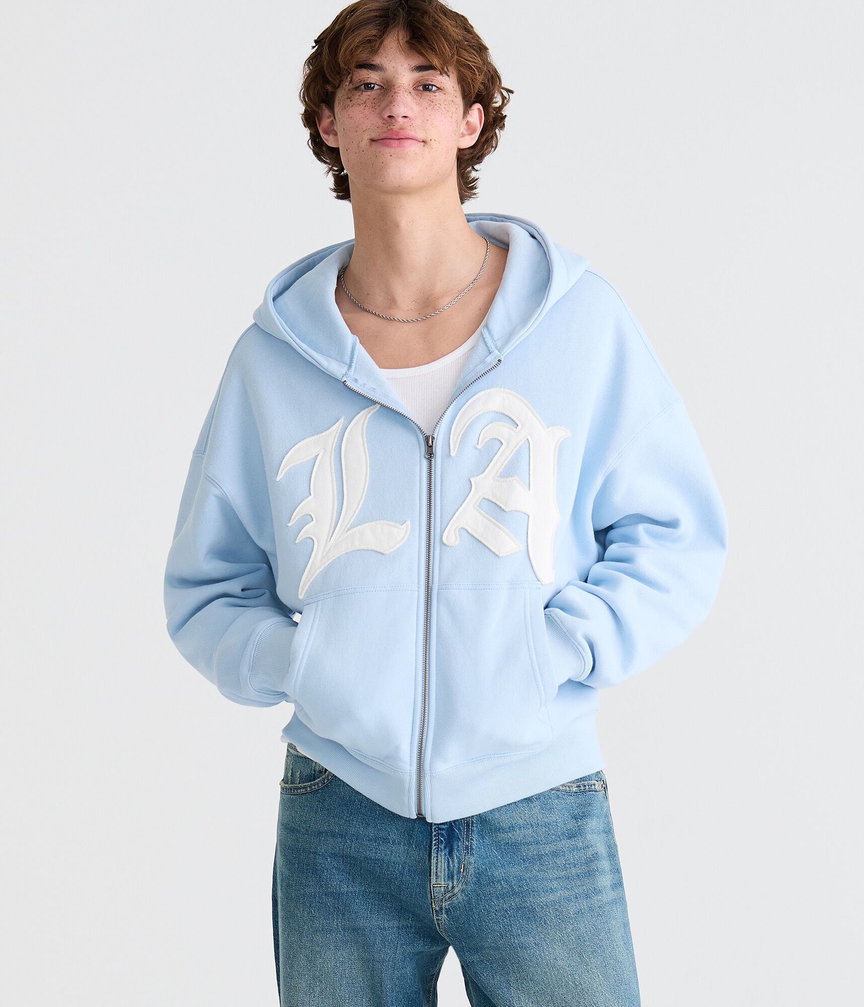 Cloud Soft LA Boxy Full-Zip Hoodie