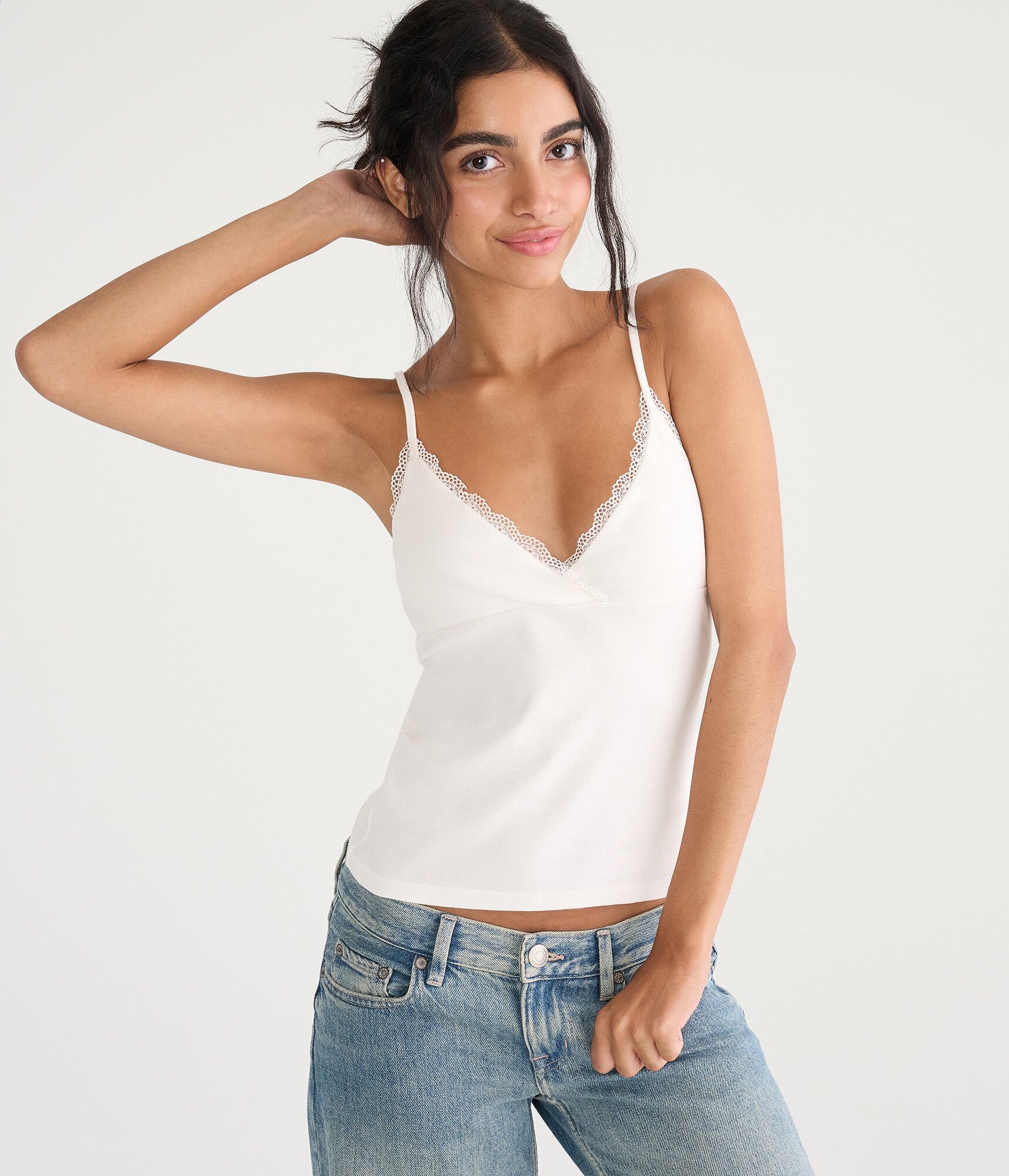 Lace Crisscross V-Neck Cami