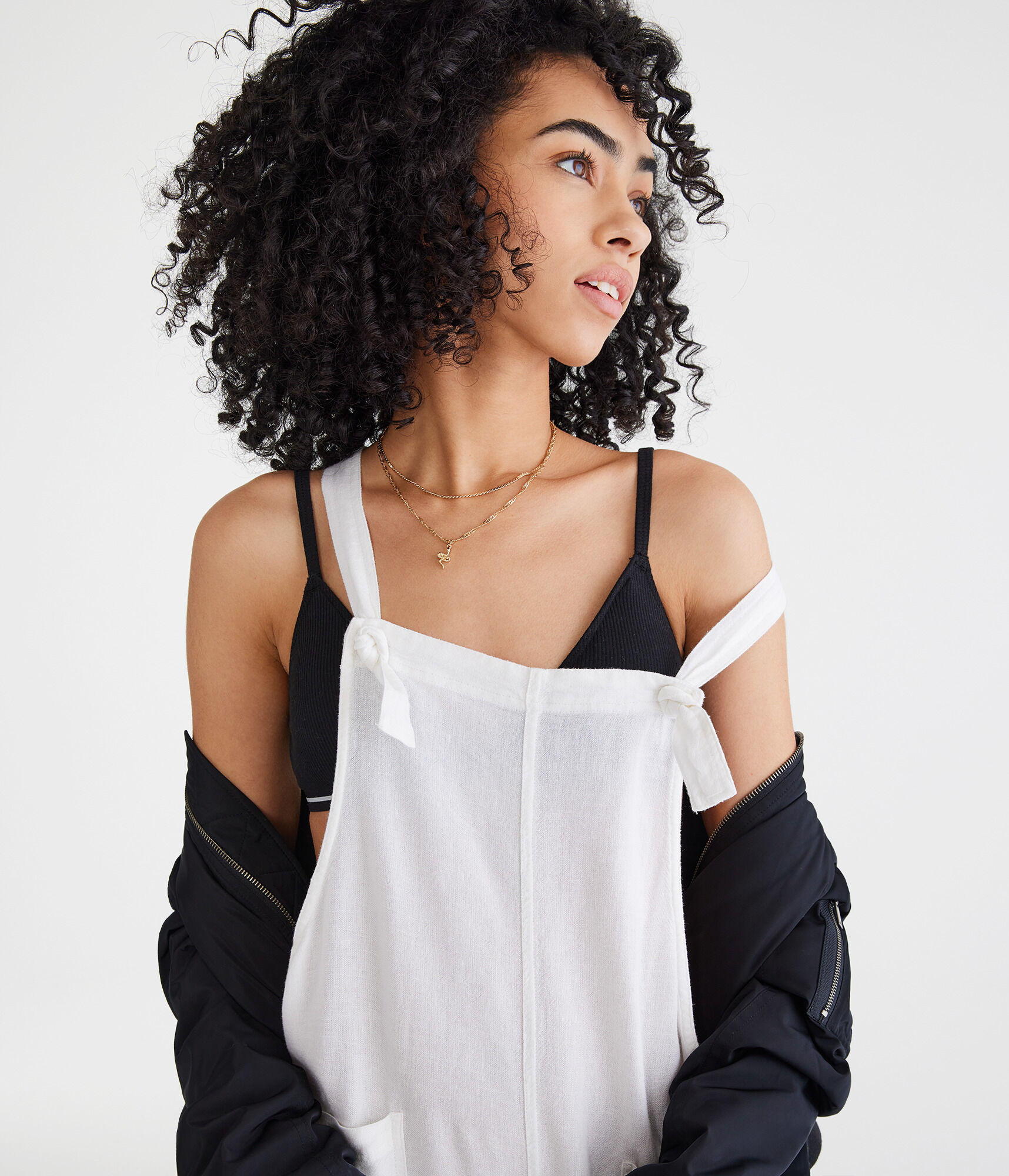 Solid Utility Romper