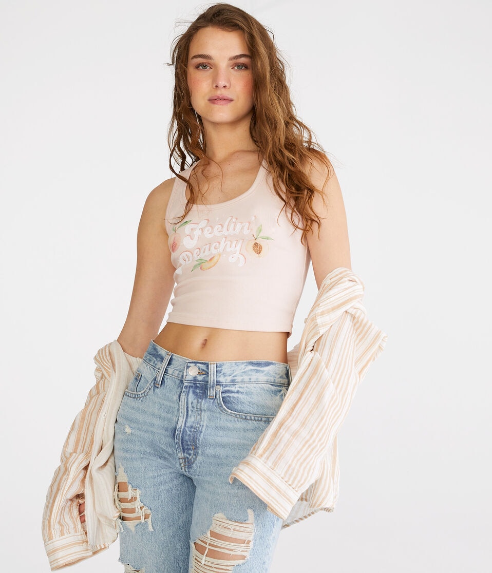 Feelin' Peachy Cropped Tank