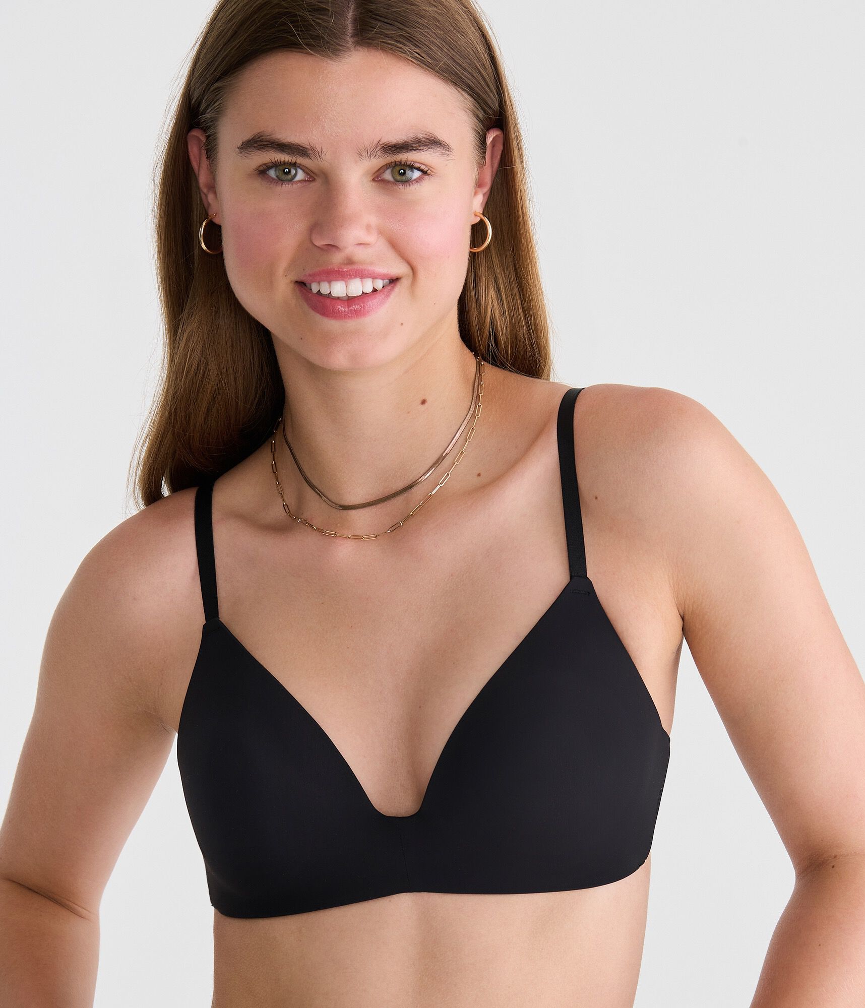 Seriously Soft Smooth Molded V-Neck Push-Up Bra