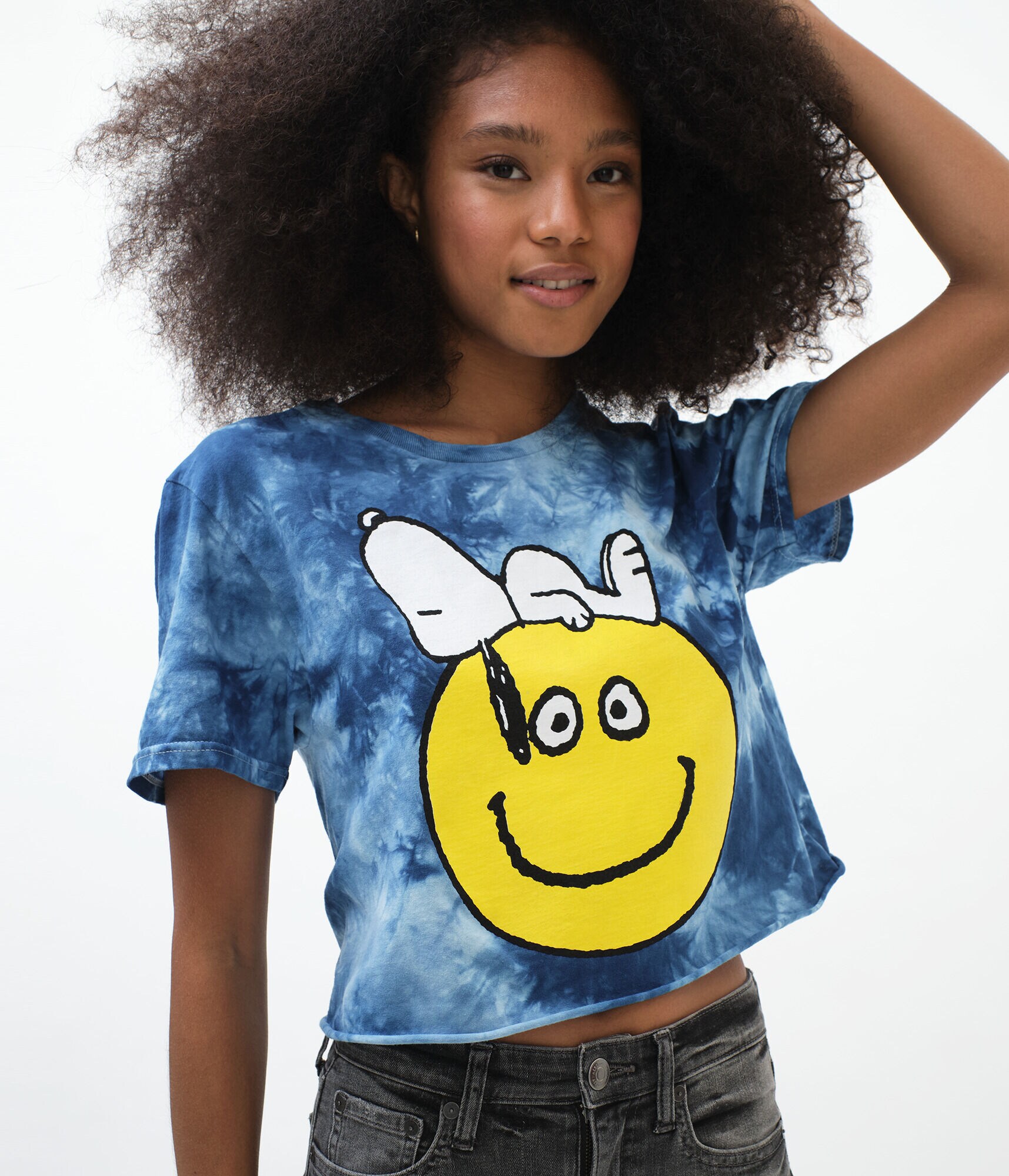 Snoopy Smiley Tie-Dye Graphic Tee***