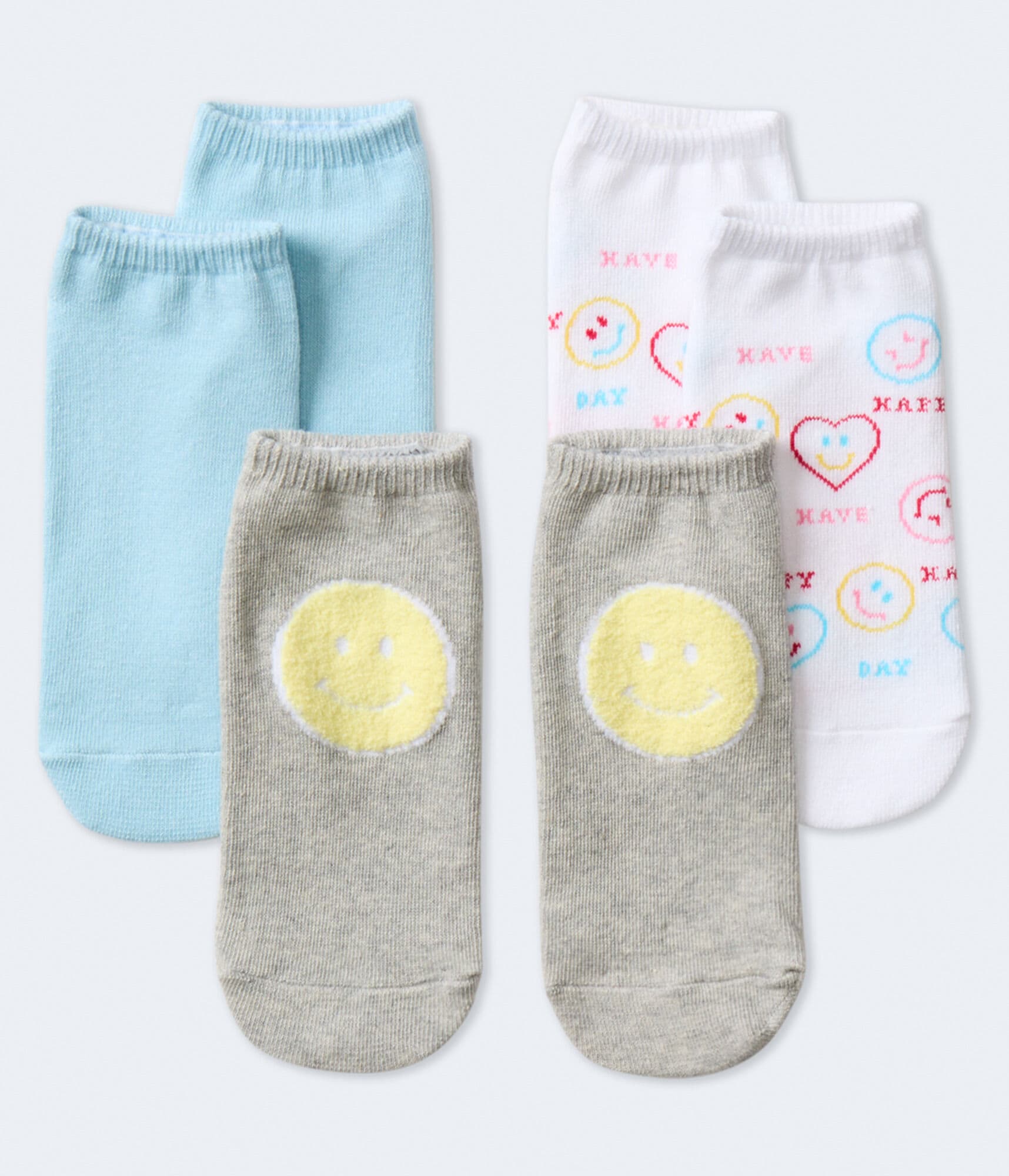 Smiley Faces Ankle Sock 3-Pack