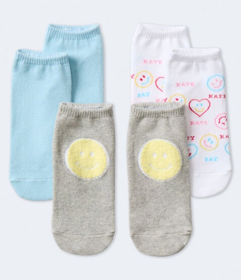 Smiley Faces Ankle Sock 3-Pack Smiley Faces Ankle Sock 3-Pack
