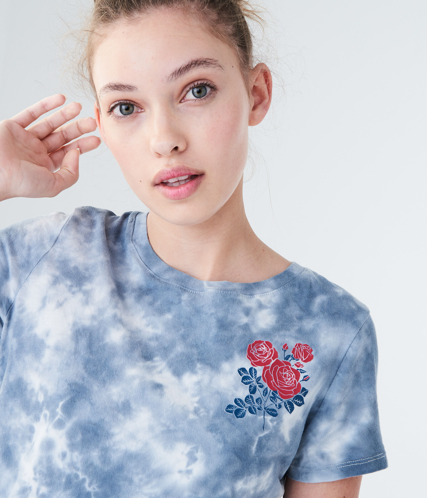 Tie-Dye Flower Graphic Tee