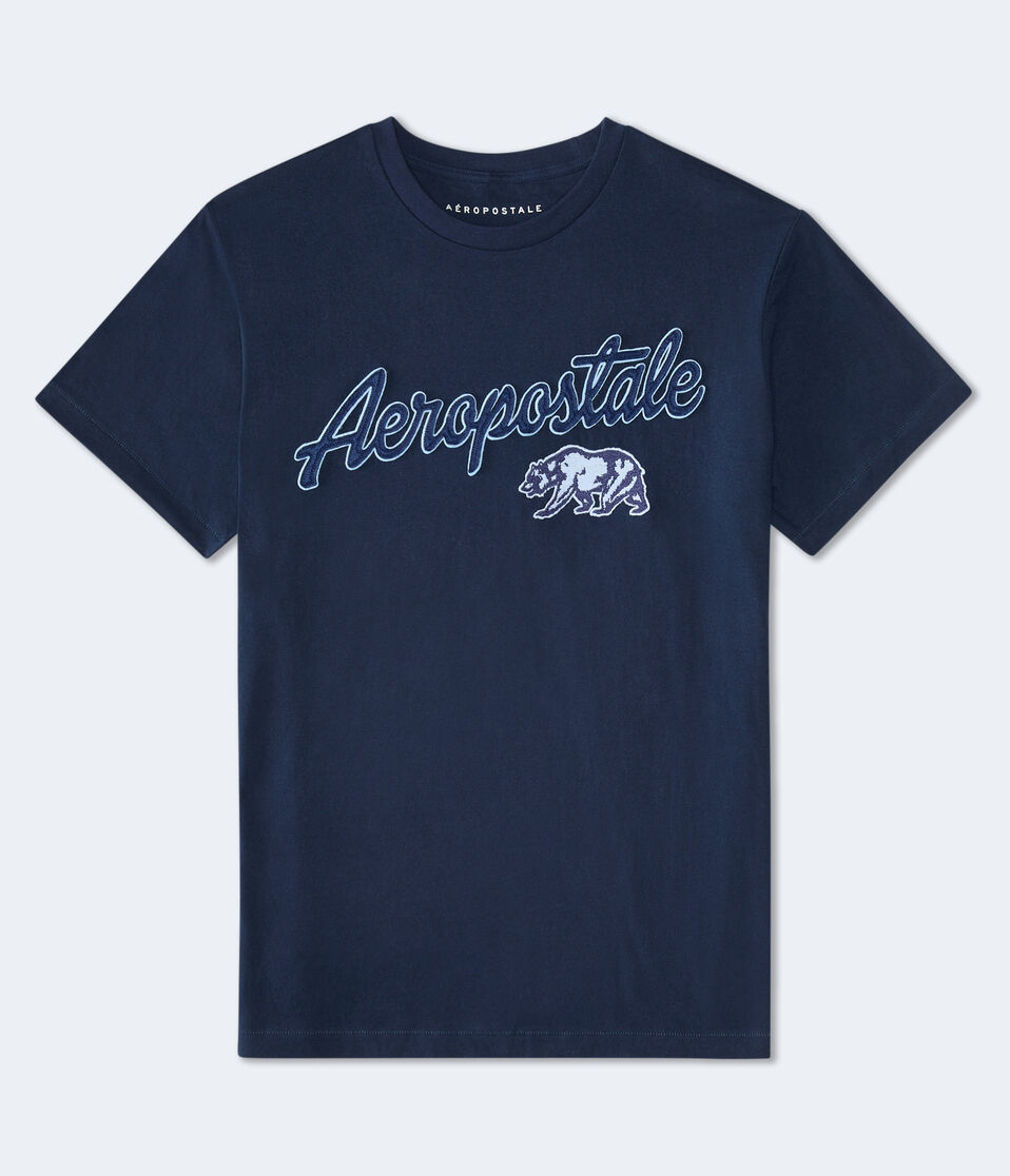 Aeropostale Cali Bear Appliqué Graphic Tee