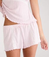 Pointelle Lace Knit Sleep Shorts