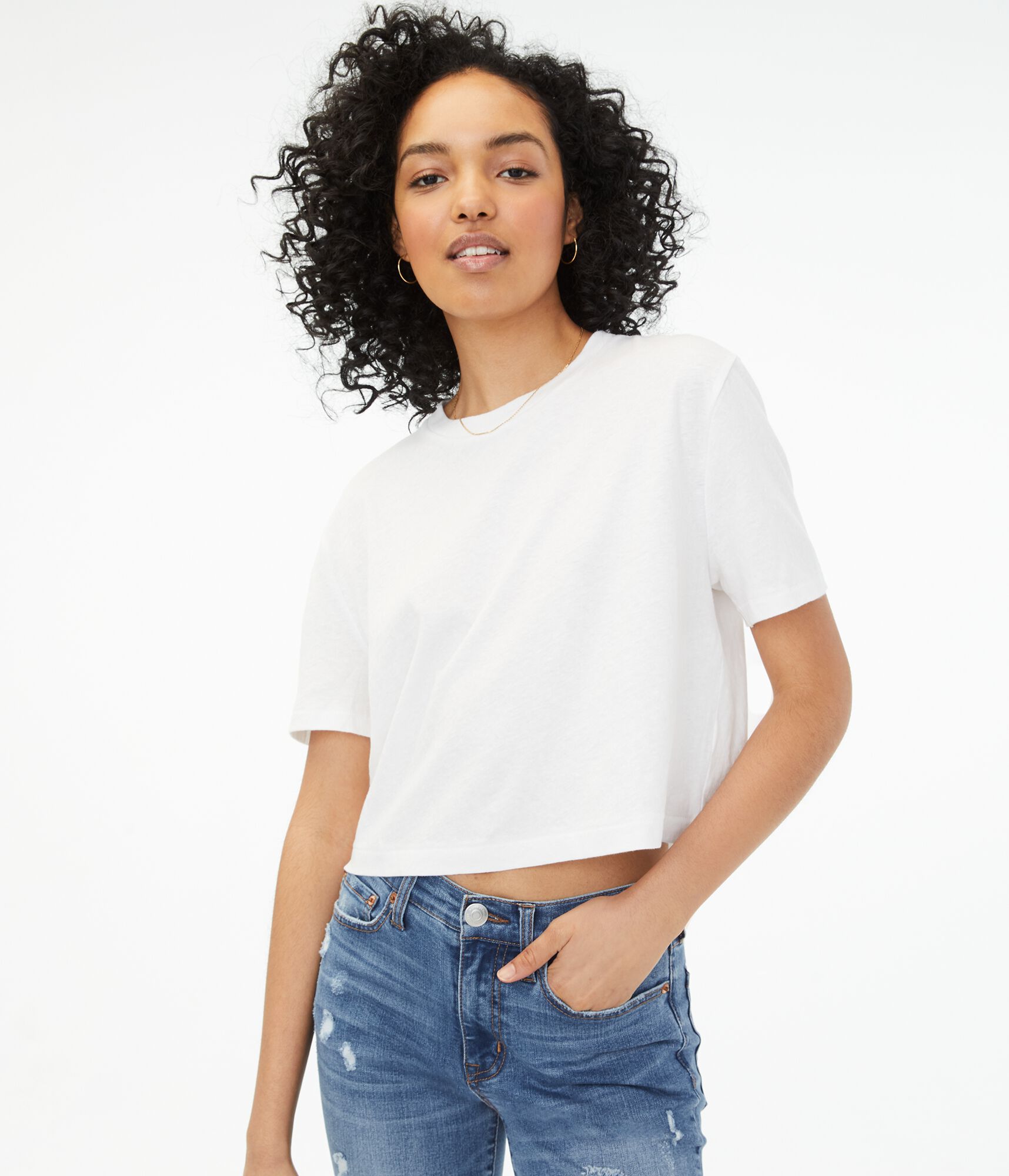 Classic Cropped Boxy Crew Tee
