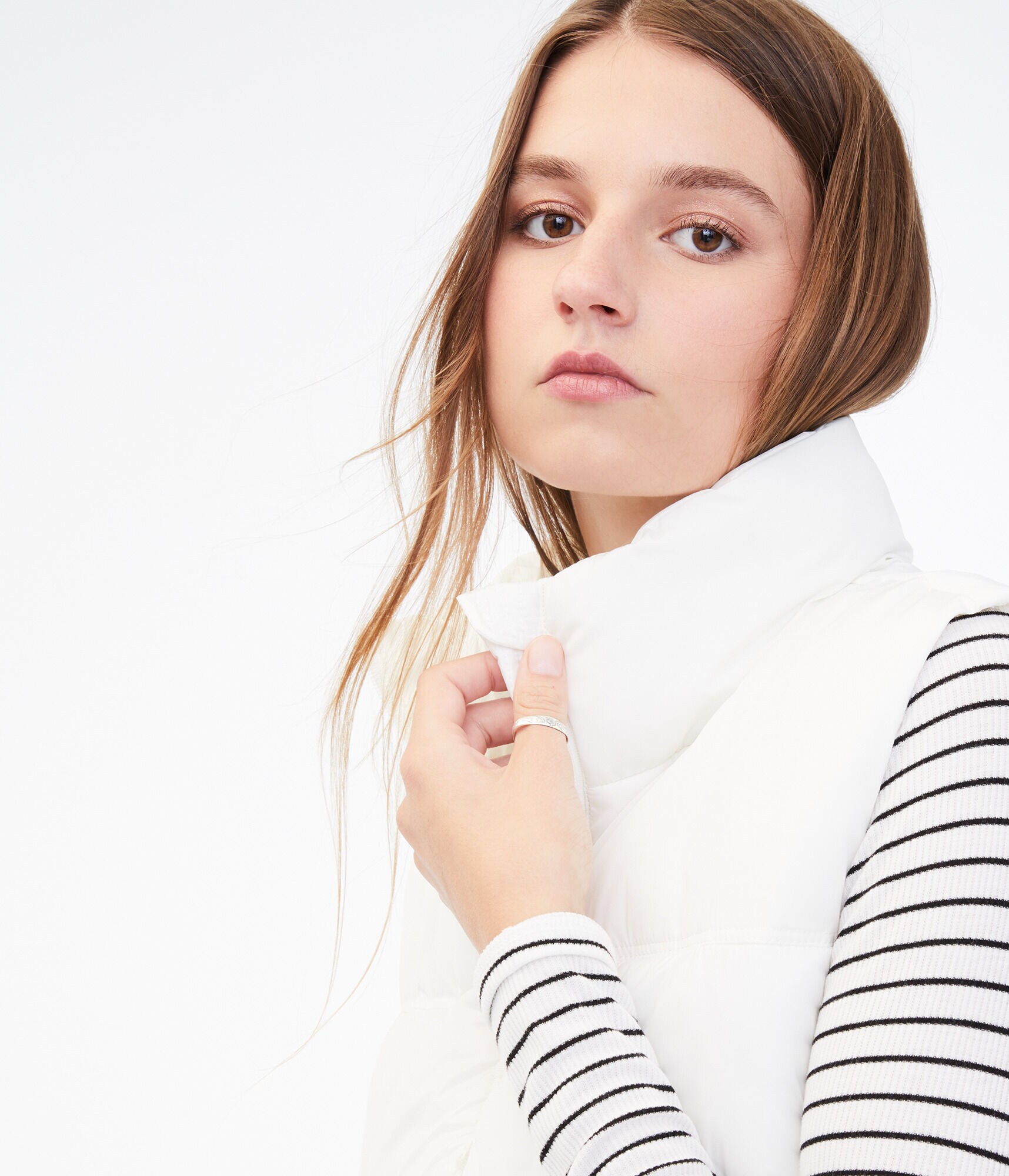 Horizontal Quilted Puffer Vest