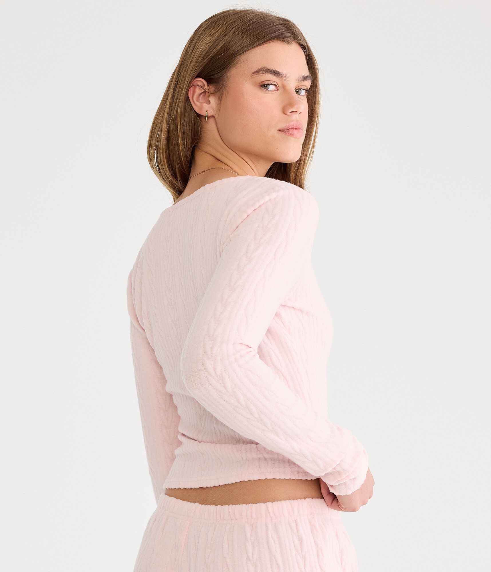 Long Sleeve Cable Sleep Tee