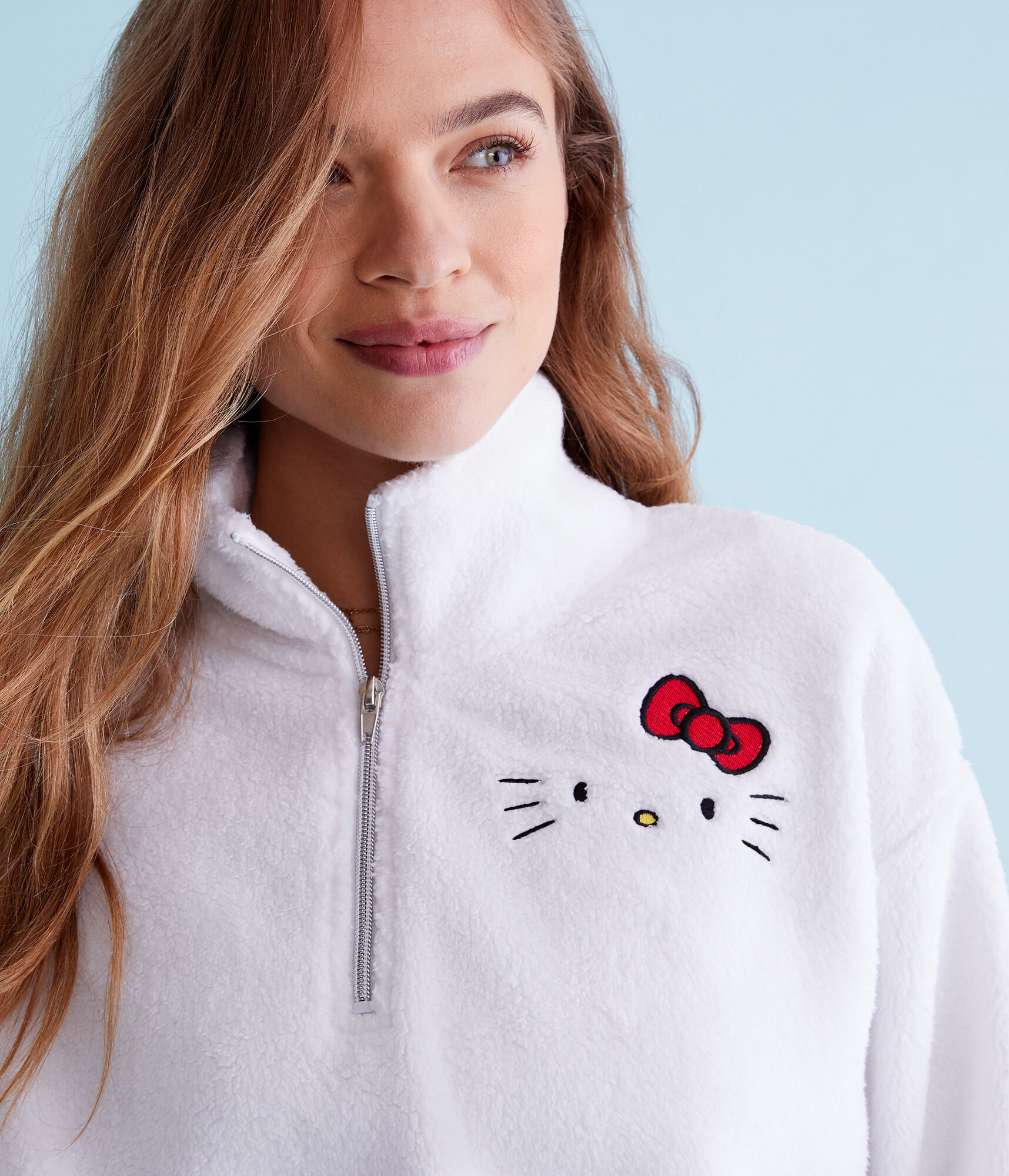 Hello Kitty Sherpa Quarter-Zip Pullover