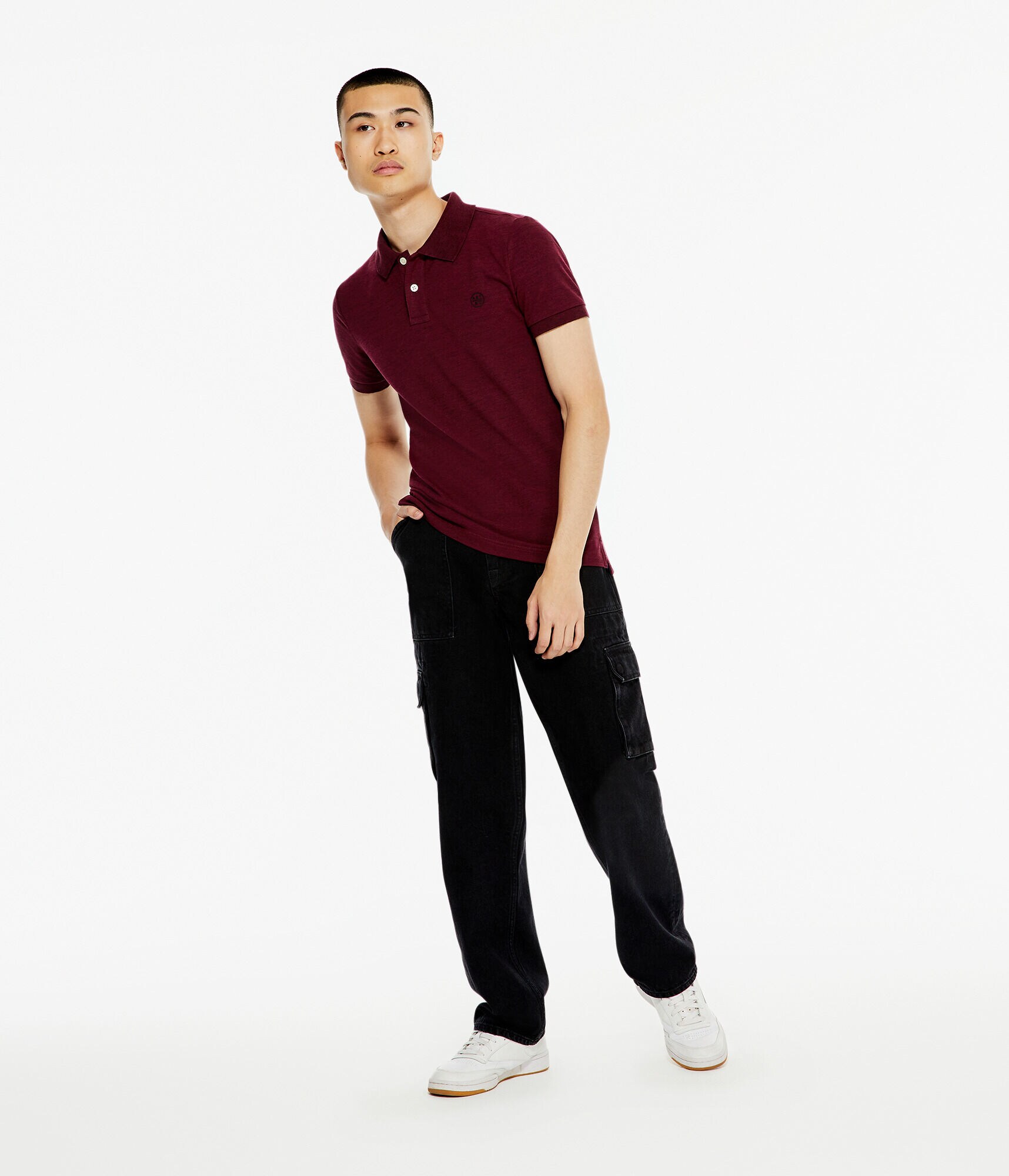 A87NY Stretch Piqué Polo