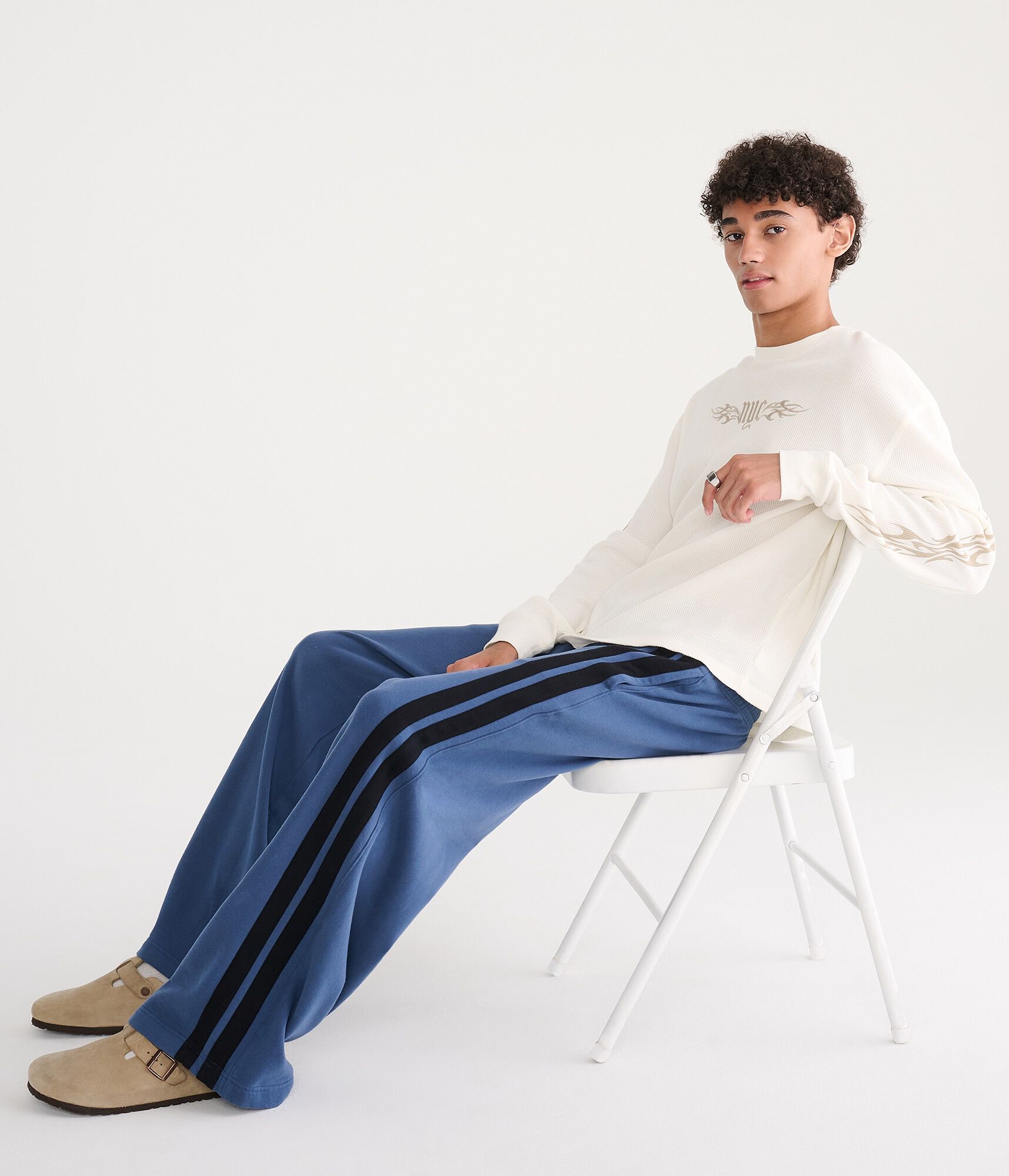 Cloud Soft Striped Super Baggy Sweatpants
