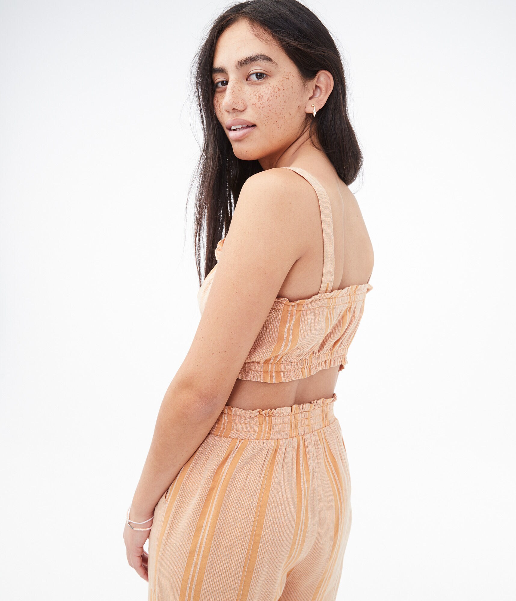 Vertical Stripes Cropped Tank