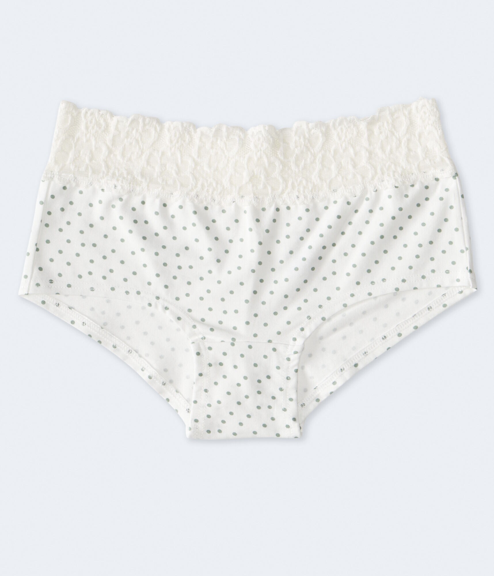 Dotted Lace-Trim Boyshort