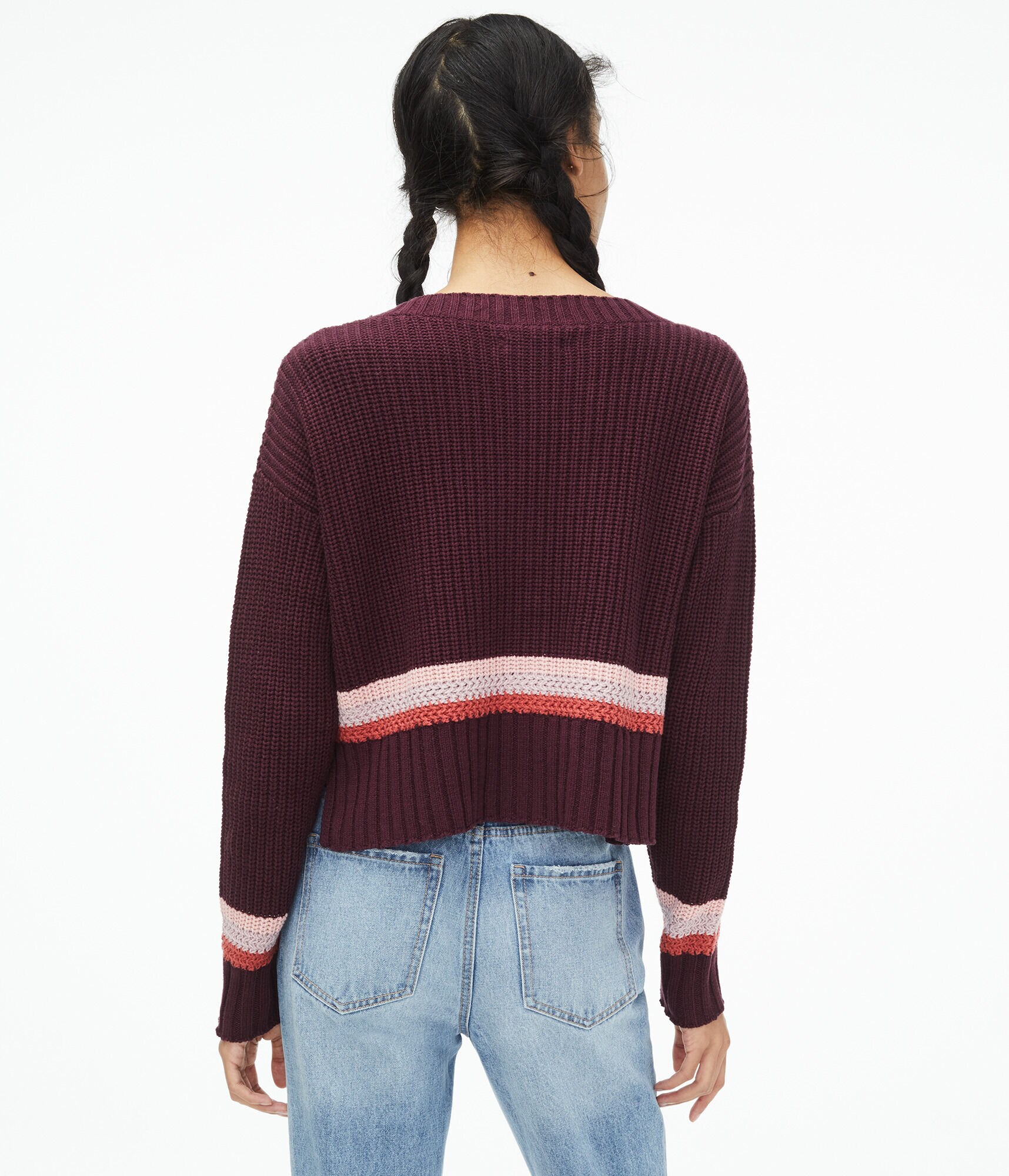 Striped Cropped Cardigan