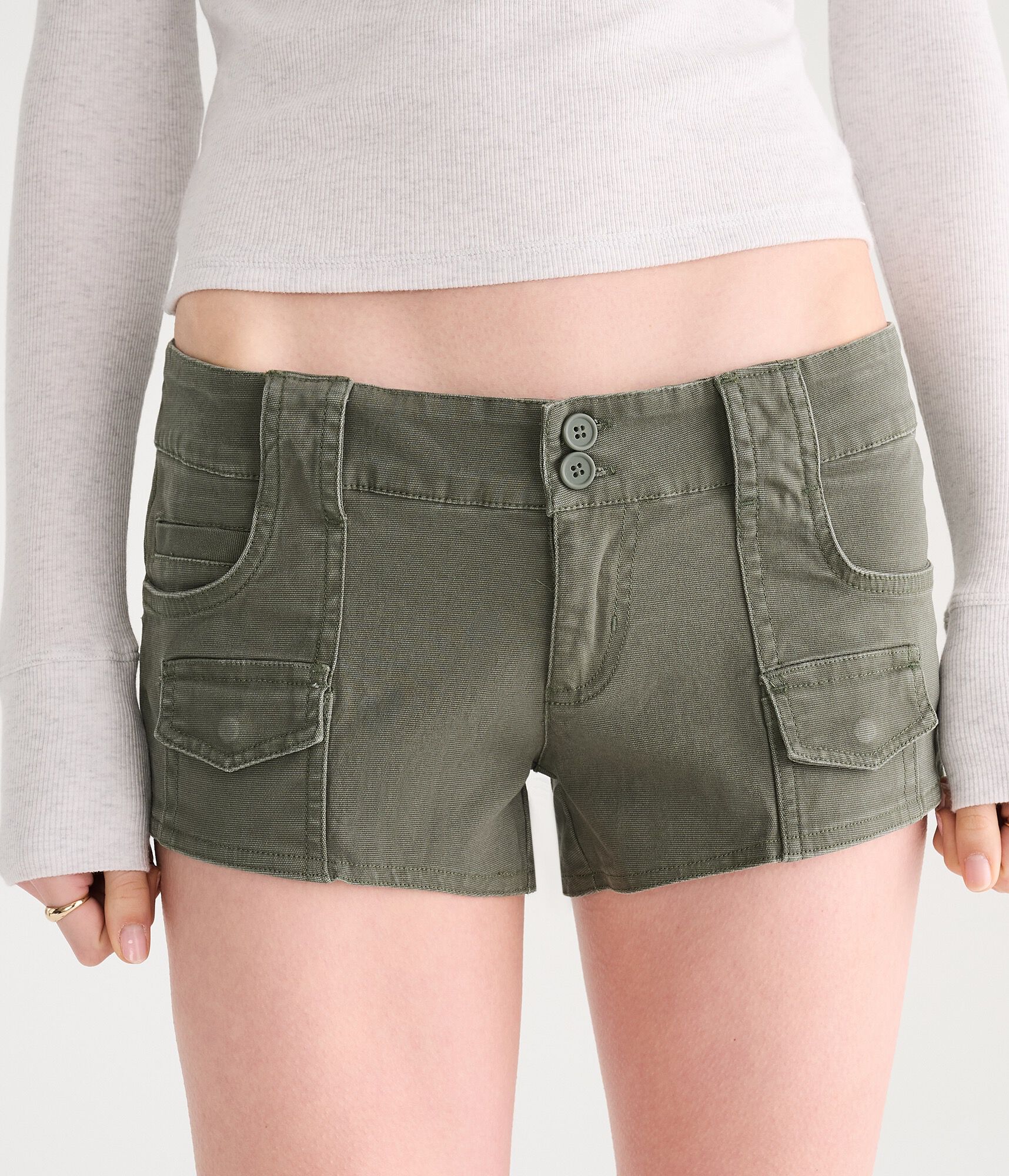 Low-Rise Utility Shorts