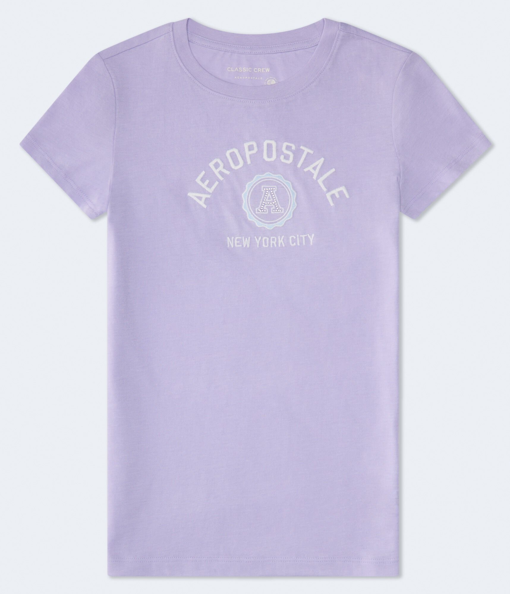 Aeropostale Rhinestone Crest Graphic Tee