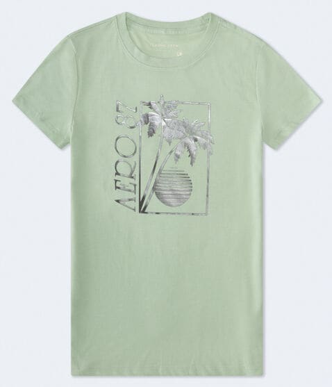 Aero 87 Palm Sunset Foil Graphic Tee Aero 87 Palm Sunset Foil Graphic Tee