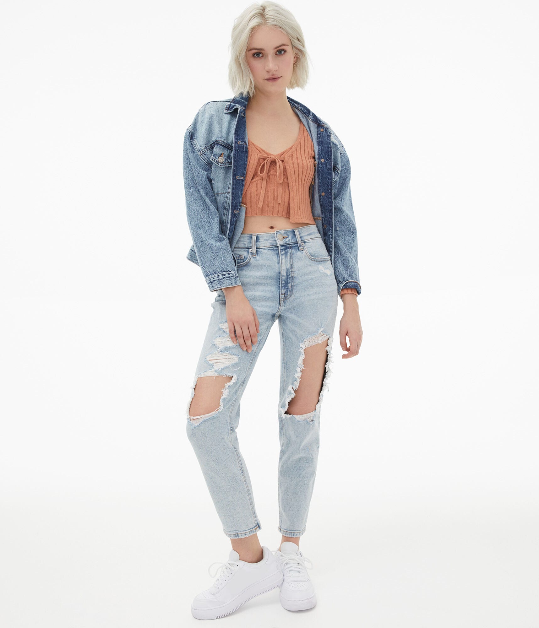 High-Rise Stretch Mom Jean
