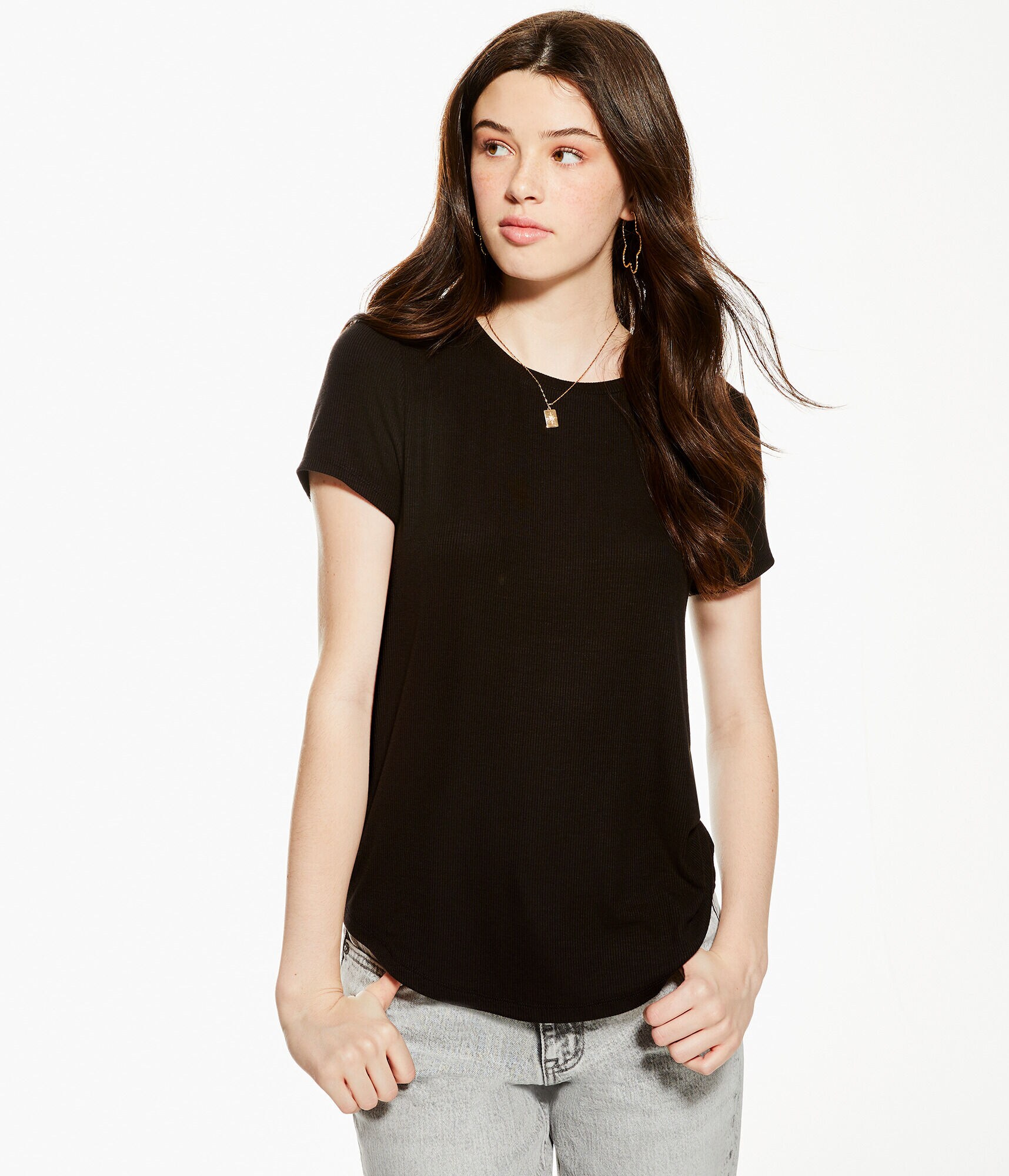 Seriously Soft Ribbed Crew Tee