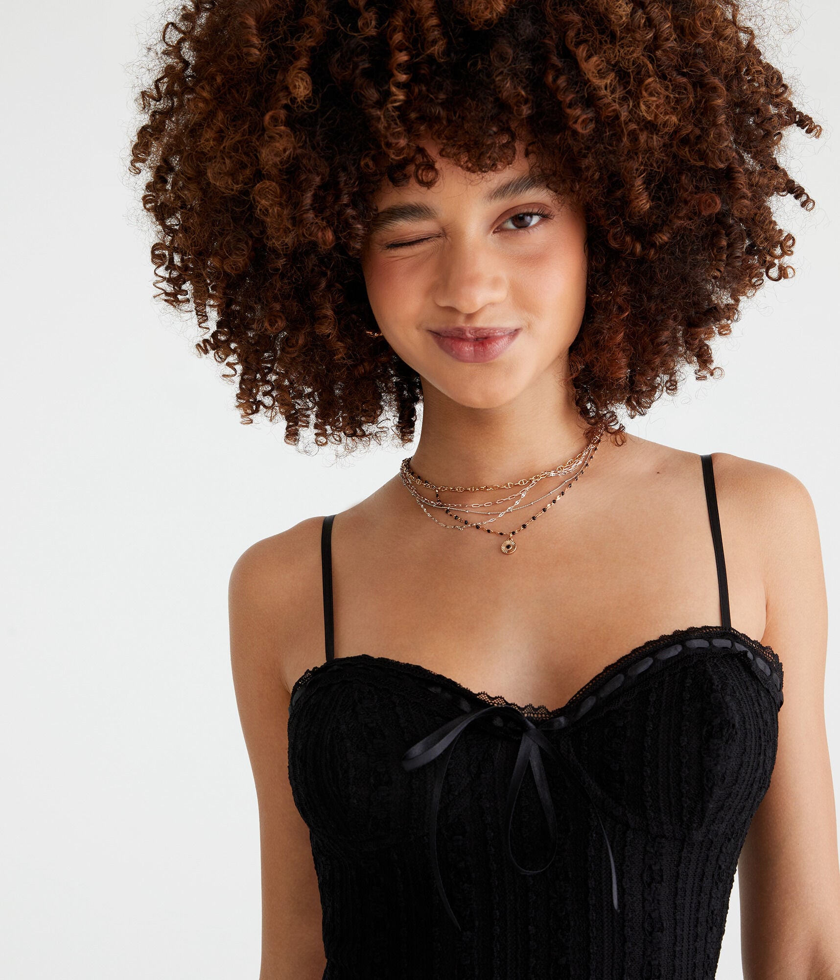 Solid Sweetheart Floral Lace Drop-Waist Dress