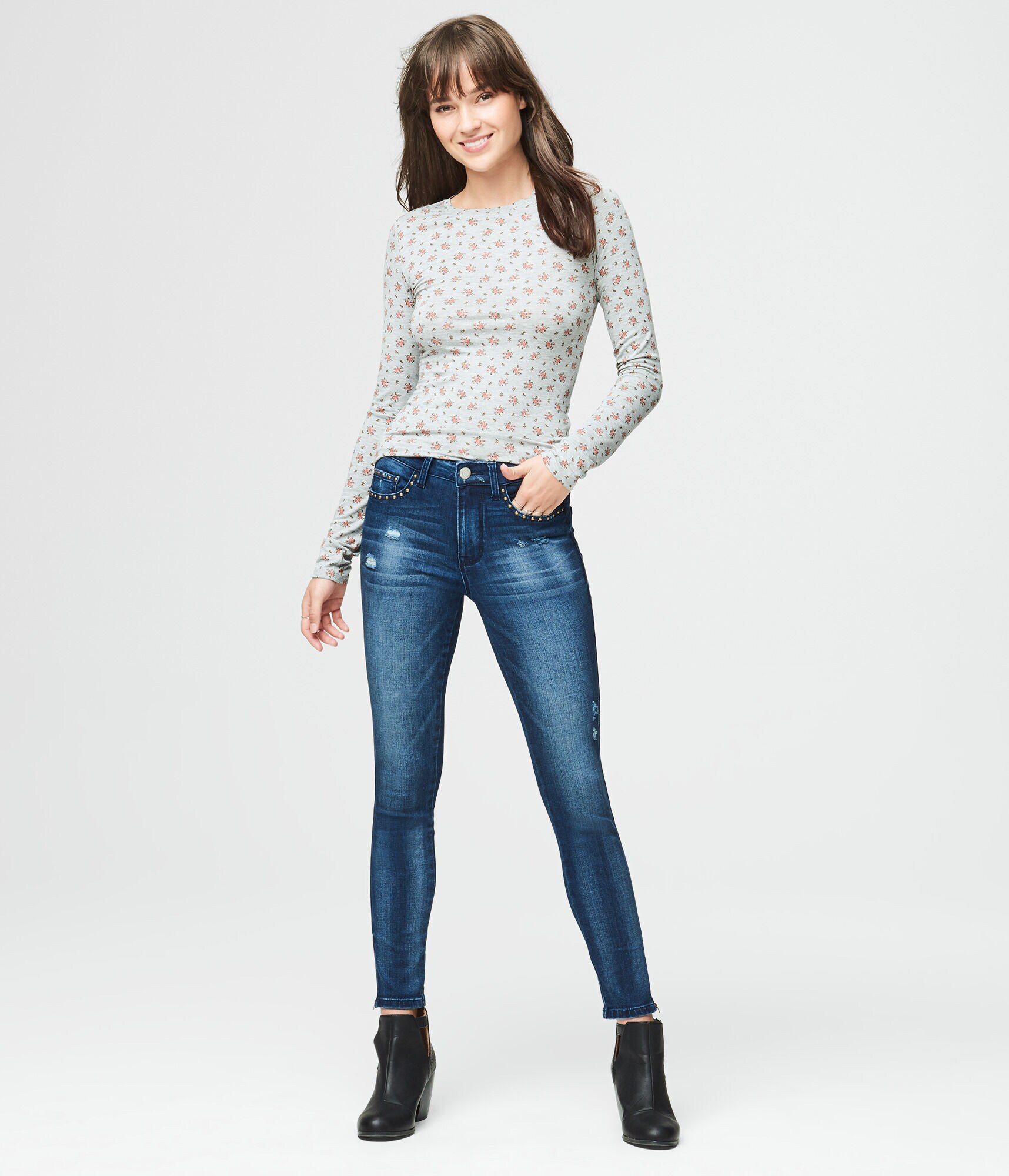Long Sleeve Ditsy Floral Layering Tee