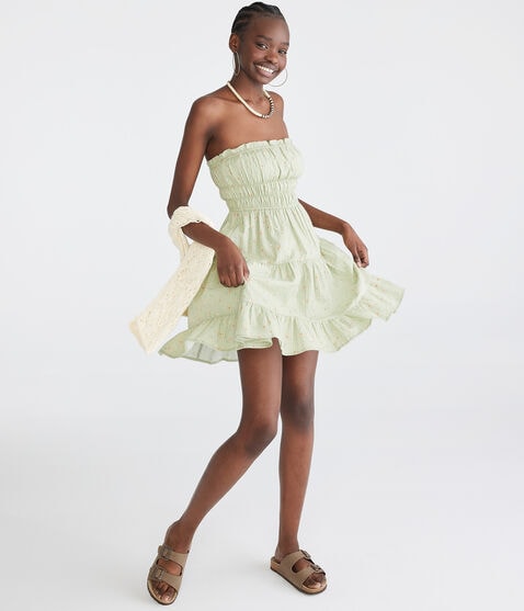 Floral Strapless Fit & Flare Dress