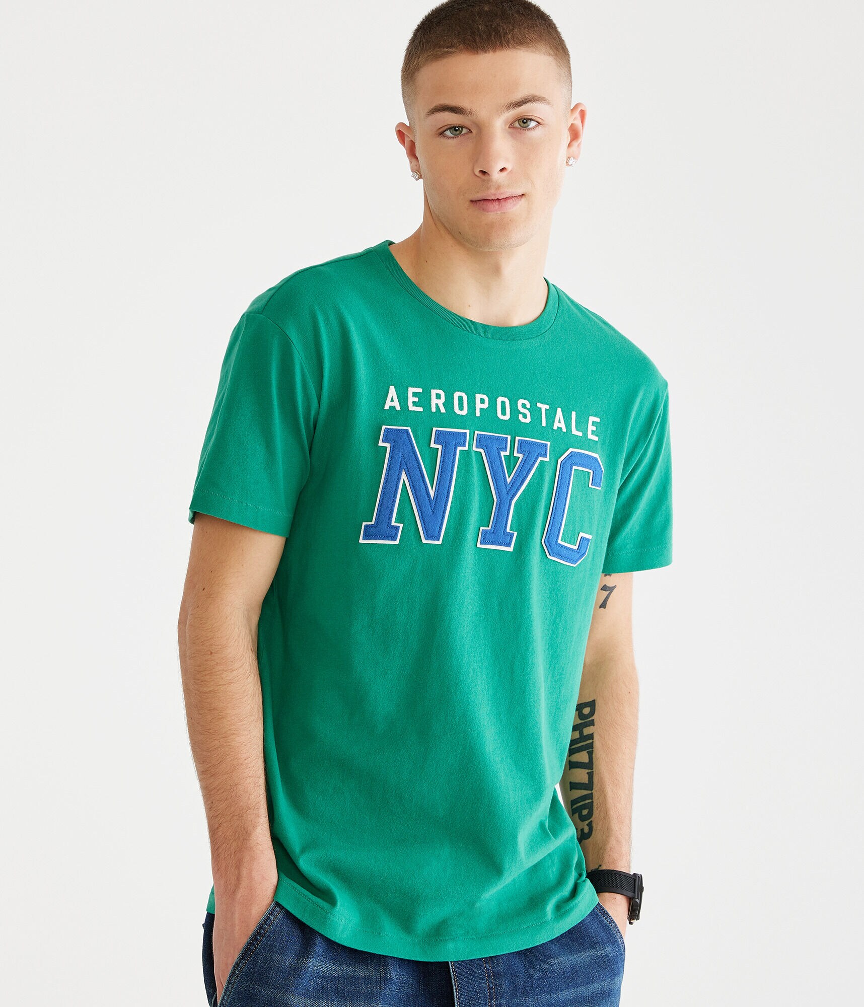 Aeropostale NYC Appliqu&eacute; Graphic Tee