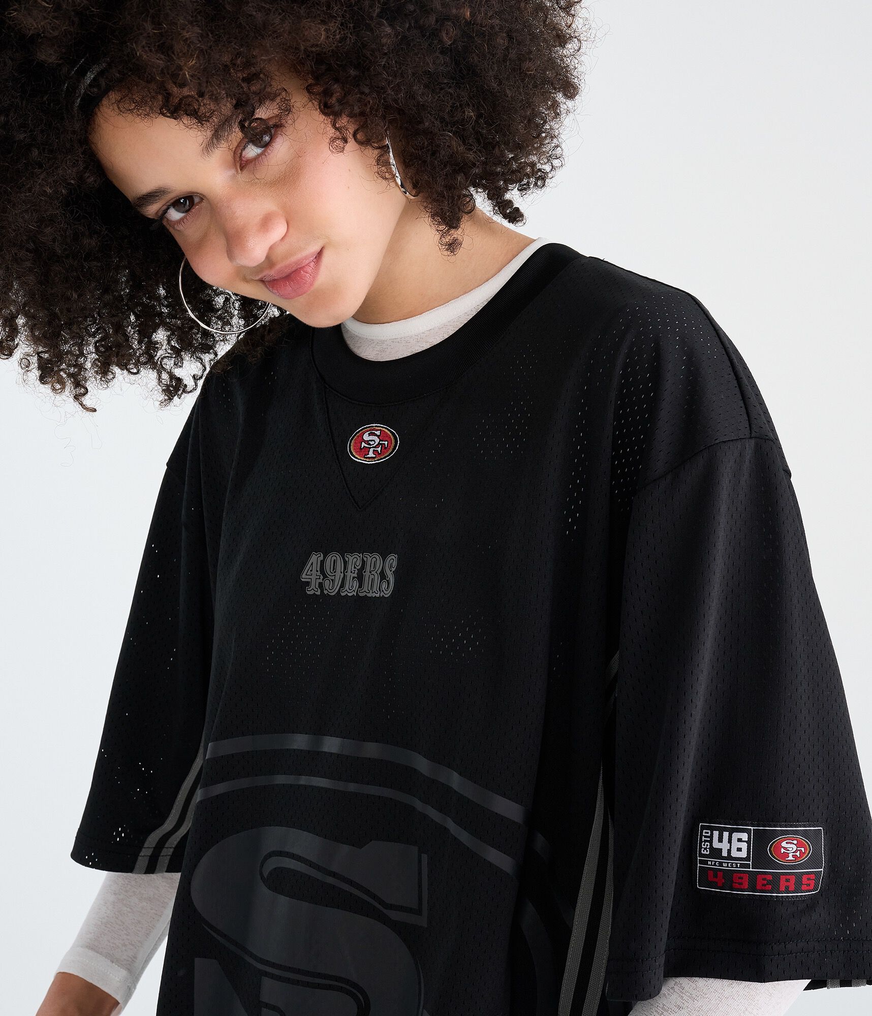 San Francisco 49ers Striped Mesh Top