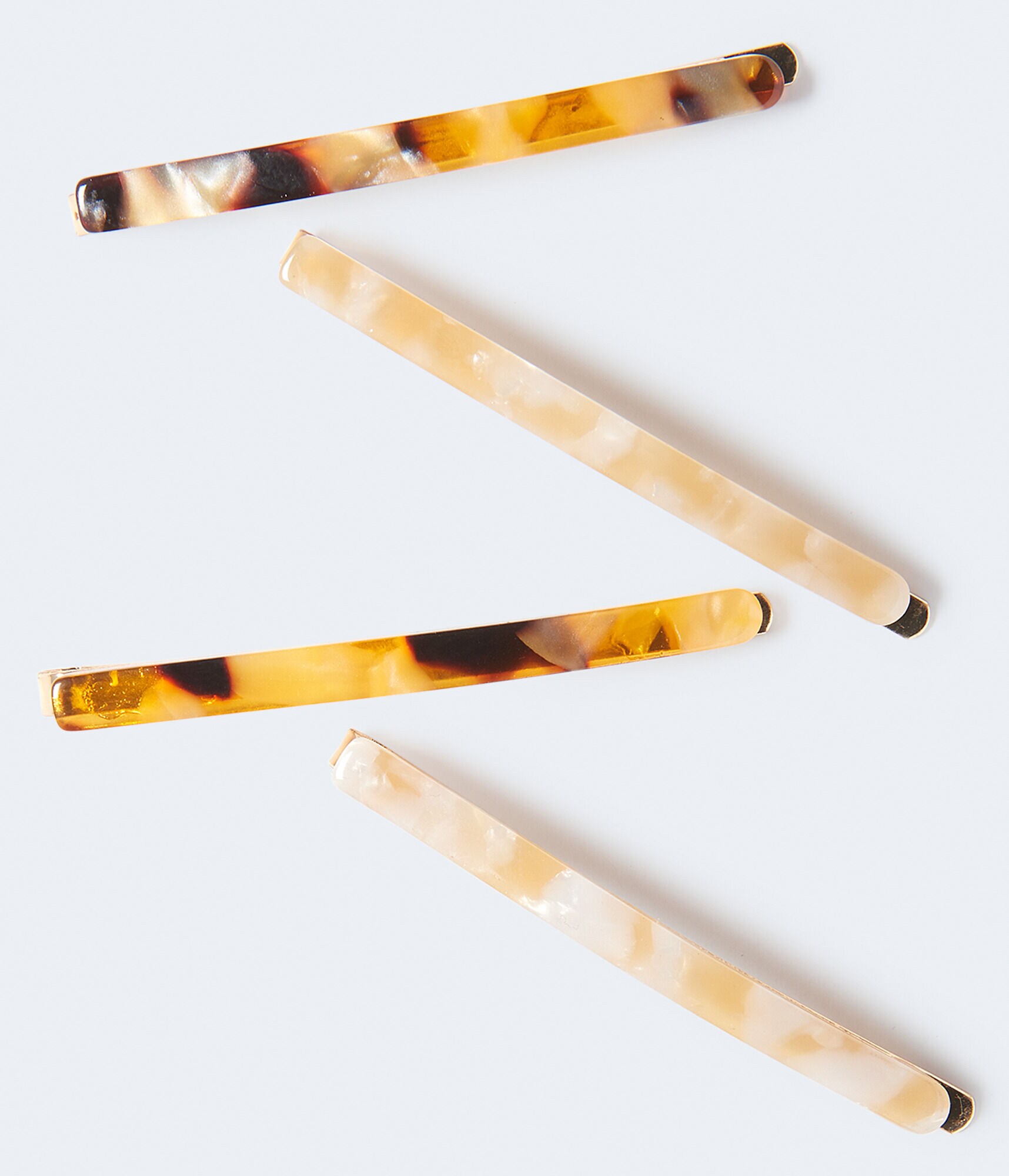 Tortoiseshell Hair Slide 4-Pack